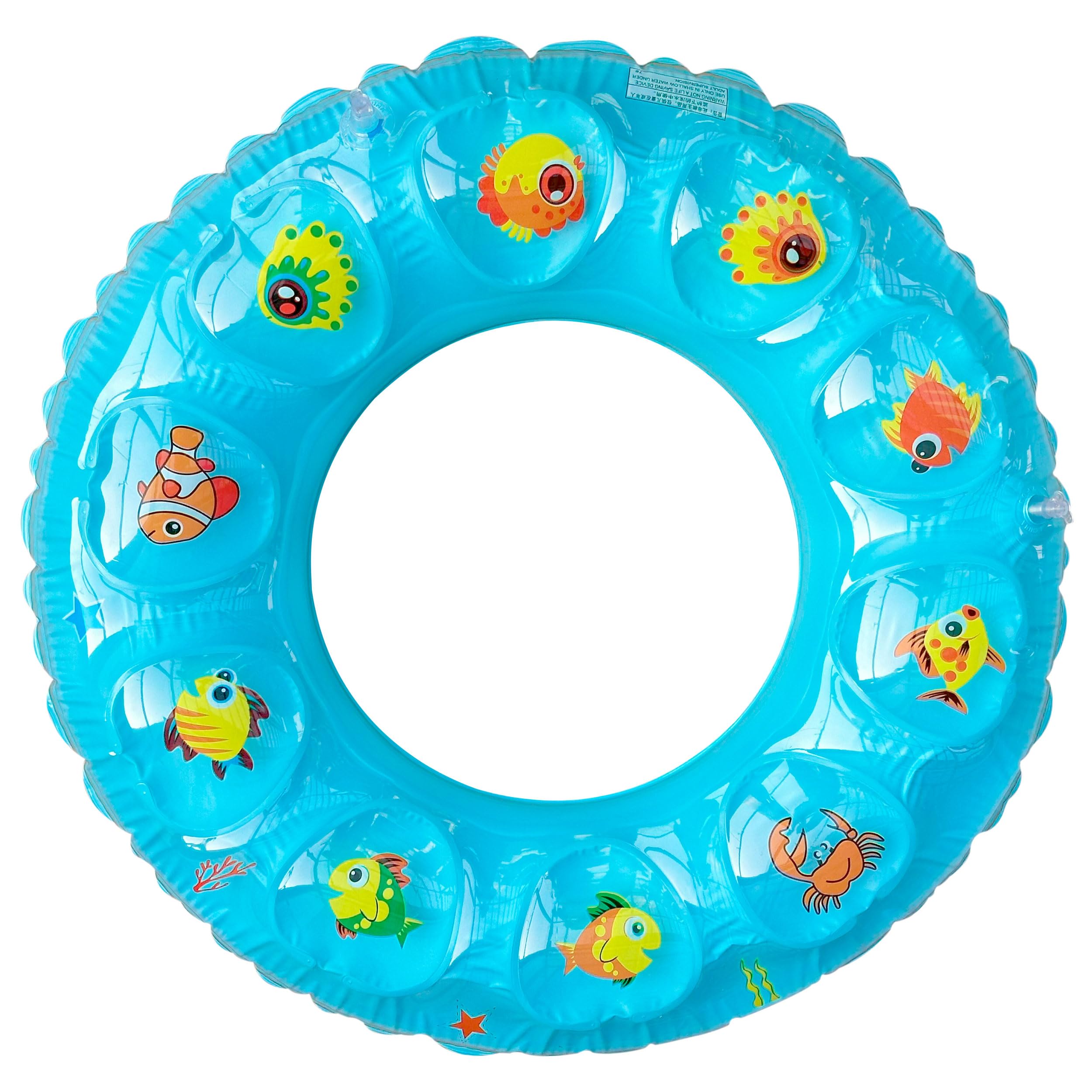 Slovic Swimming Tube for Kids | Anti-Flip & Safe Swimming Pool Ring | Inflatable Swimming Floats for Kids | Swimming Accessories for Kids | Beach Toys for Kids | Swimming Gear for Kids | Blue-picture-11