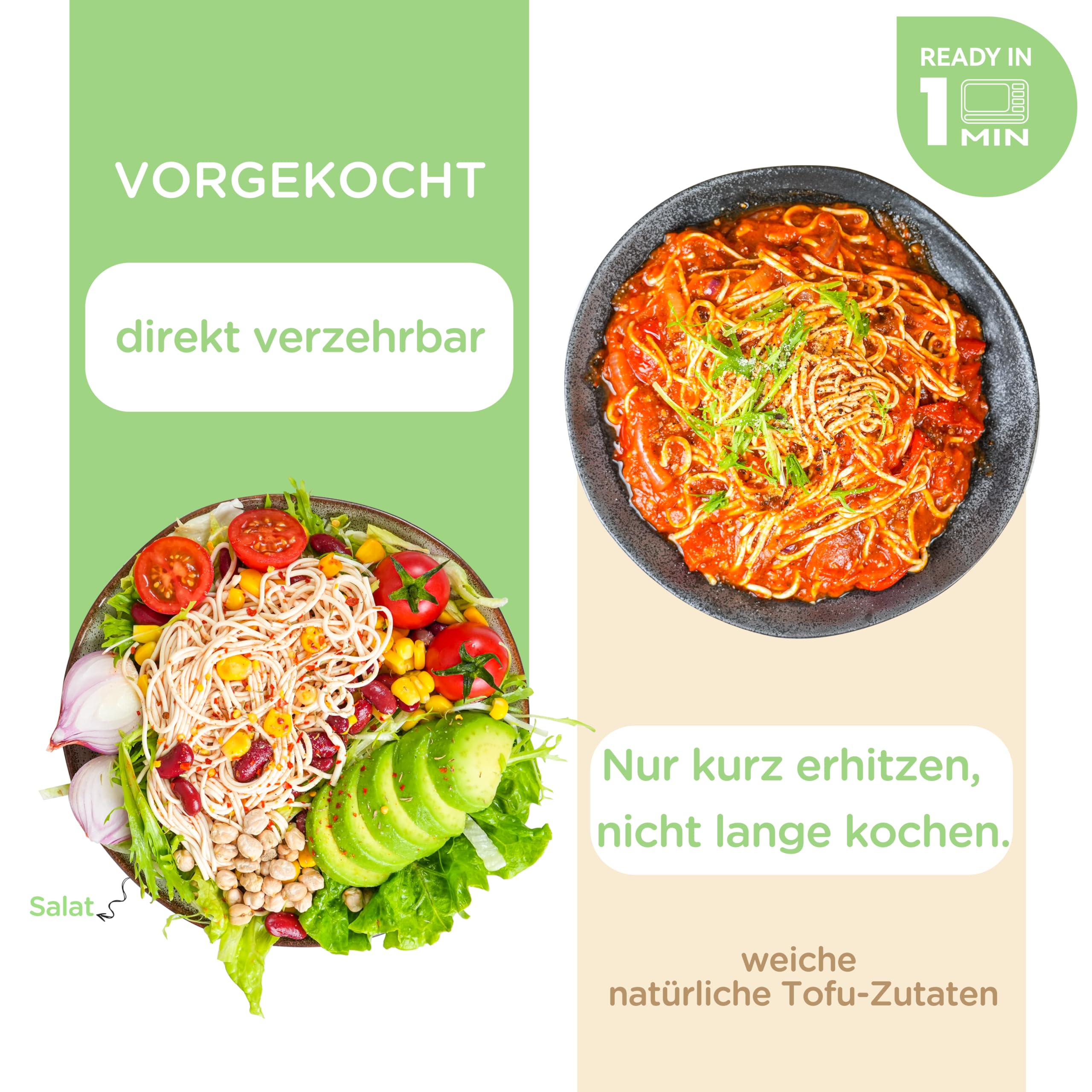 Elf-Family Fideos de tofu - (300 g × 6er) Fideos Instantáneos de Alta Proteína, Menos Carbohidratos, Baja en Carbohidratos, Vegana, Preparación Rápida, Auténtica de Tailandia, Baja Grasa y Sin