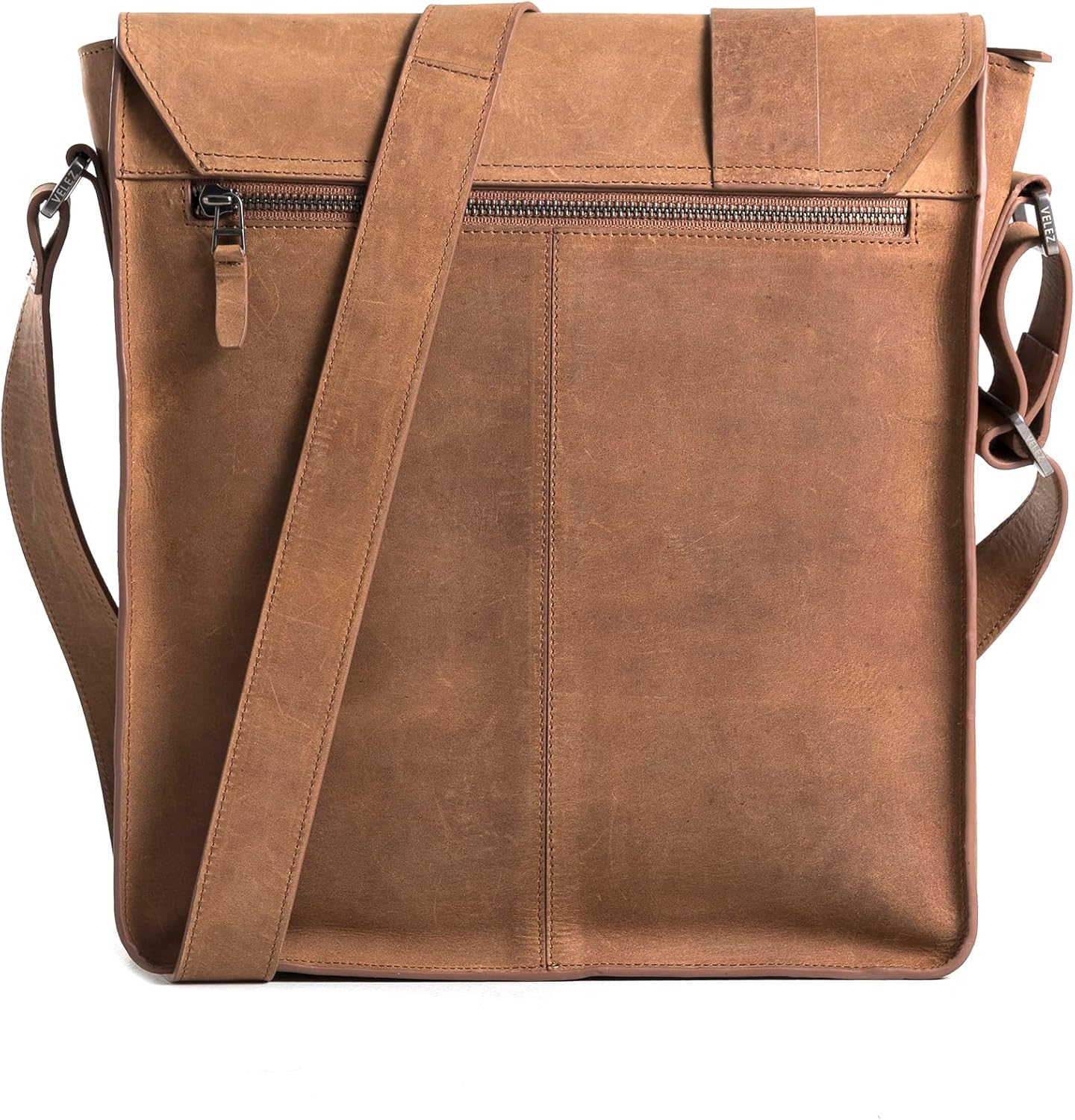 VELEZ Top Grain Leather Messenger Bag For Men and Women | 11” Tablet | Small Crossbody Bags | Vintage Shoulder Bags - Image 5
