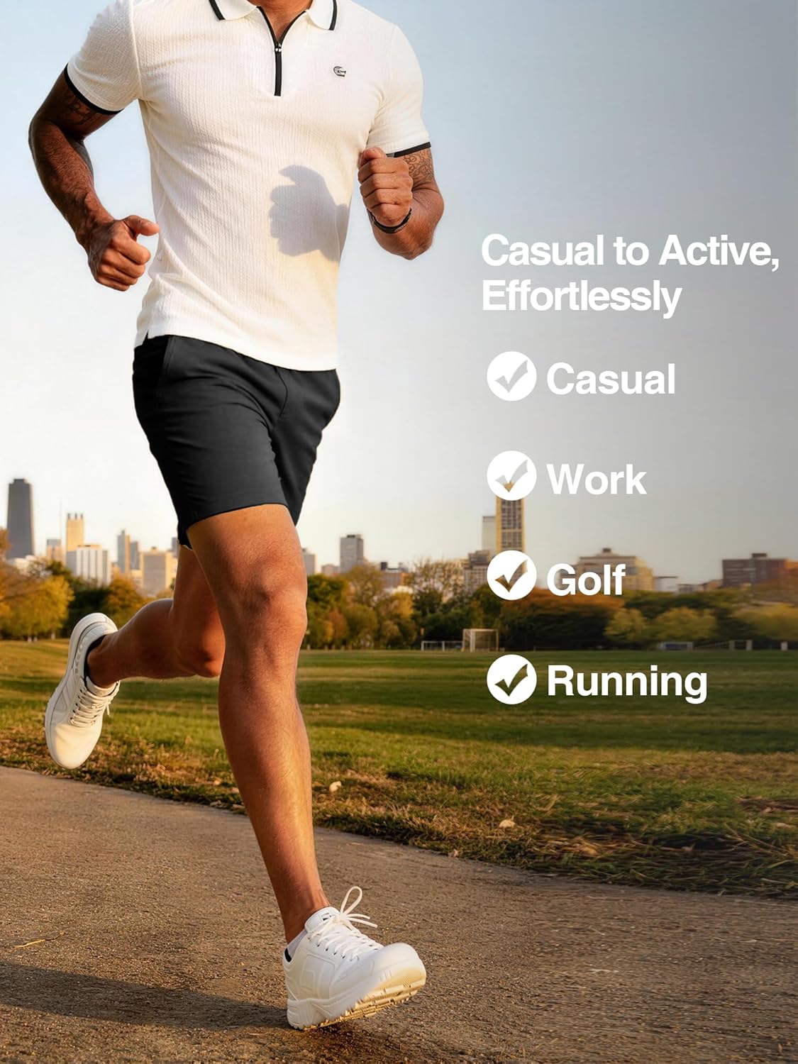 Comdecevis Men's Slim Fit 7" Inseam Chino Shorts - Stretch Skinny Dress Shorts for Work Casual - Image 7