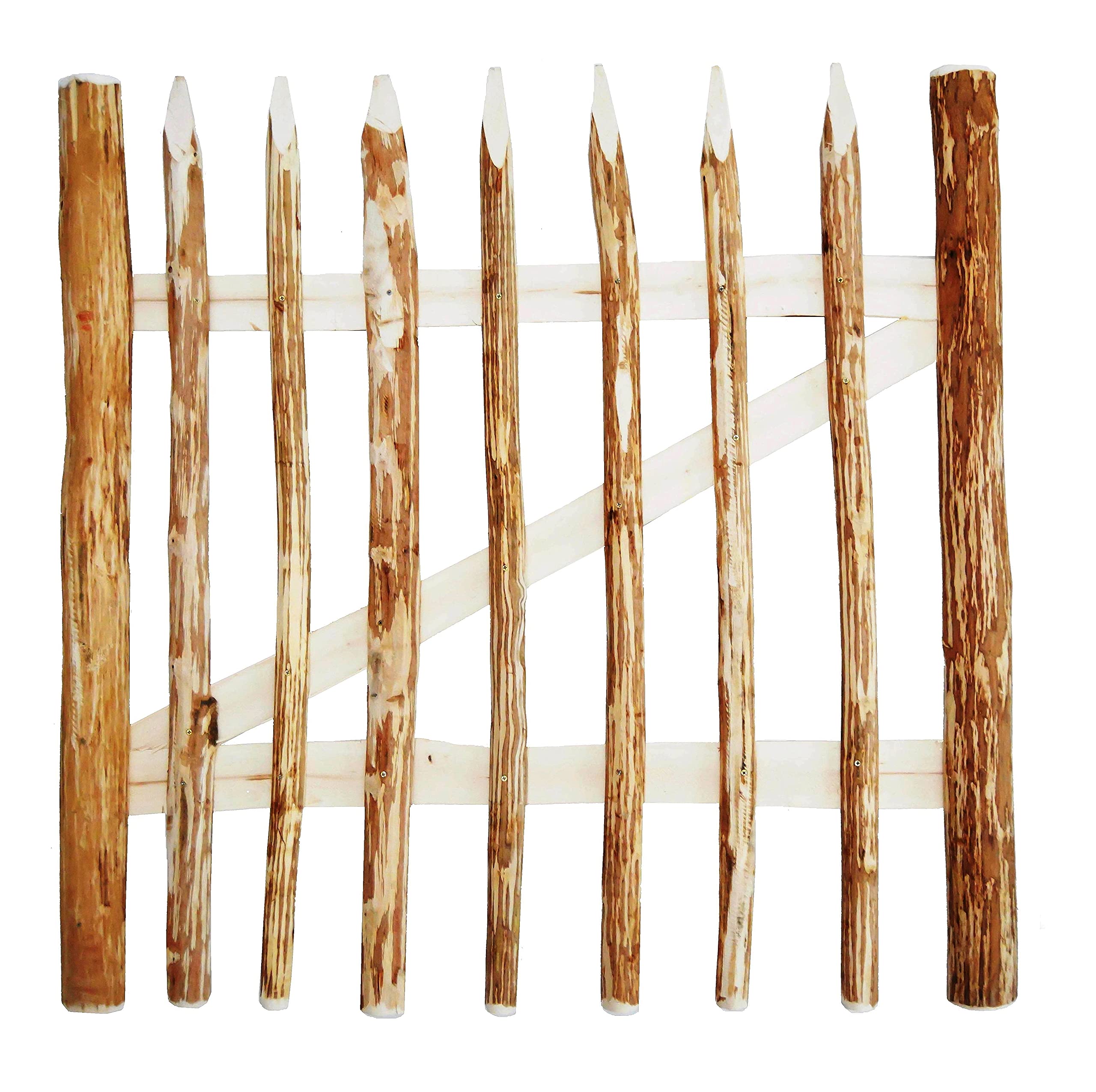 Gartentor Zauntor Haselnuss Staketenzaun Gartenzaun Garten Tür Holztor Hof Tor Zauntor für Staketenzaun Höhe 50cm (V11-50)