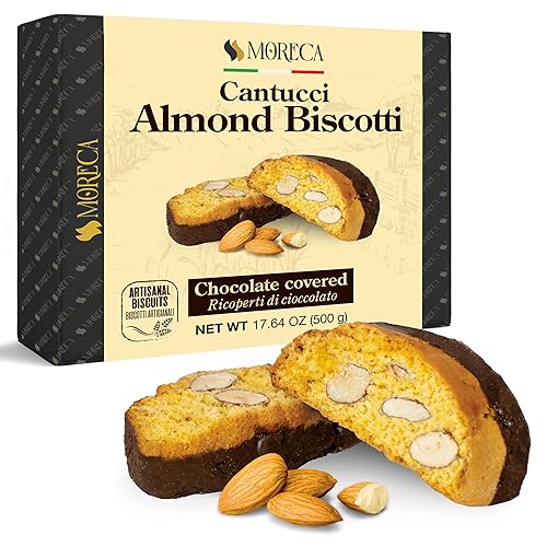 Galletas italianas Biscotti Galletas de almendras Cantucci en caja de regalo, cesta de regalo de galletas para regalos de vacaciones y Navidad,