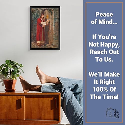 Miniatura 5 de William Holman Hunt - Cabaña perdida llamando a la puerta de William Holman Hunt  Impresión de marco plano negro  Reproducción de pinturas de obras