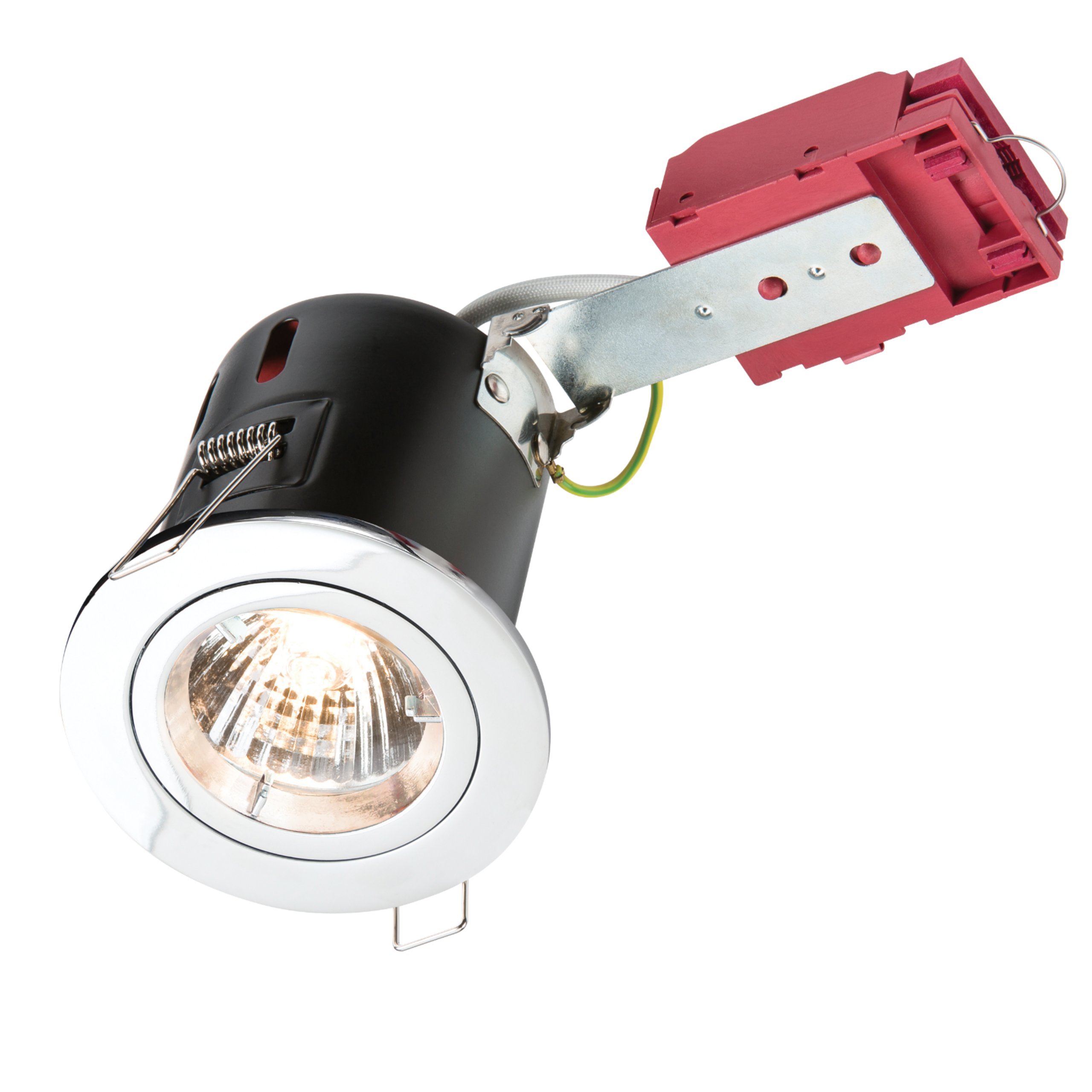 Knightsbridge Chrome Vfavrdgicc Fixed Ic Fire-Rated Downlight Metal, Gu10, 50 W, 230 V
