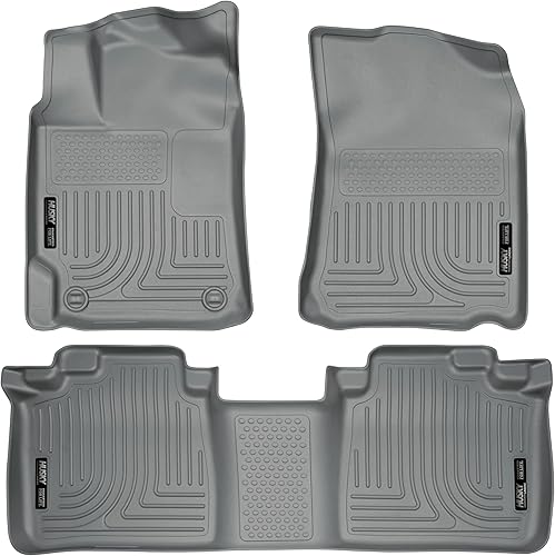 Husky Liners Weatherbeater Compatible con Toyota Camry 2007 - 2011, forros de piso delanteros y de 2 fila, gris, 3 piezas 98512 Husky Liners Weatherbeater Compatible con Toyota Camry 2007 - 2011, forros de piso delanteros y de 2 fila, gris, 3 piezas 98512