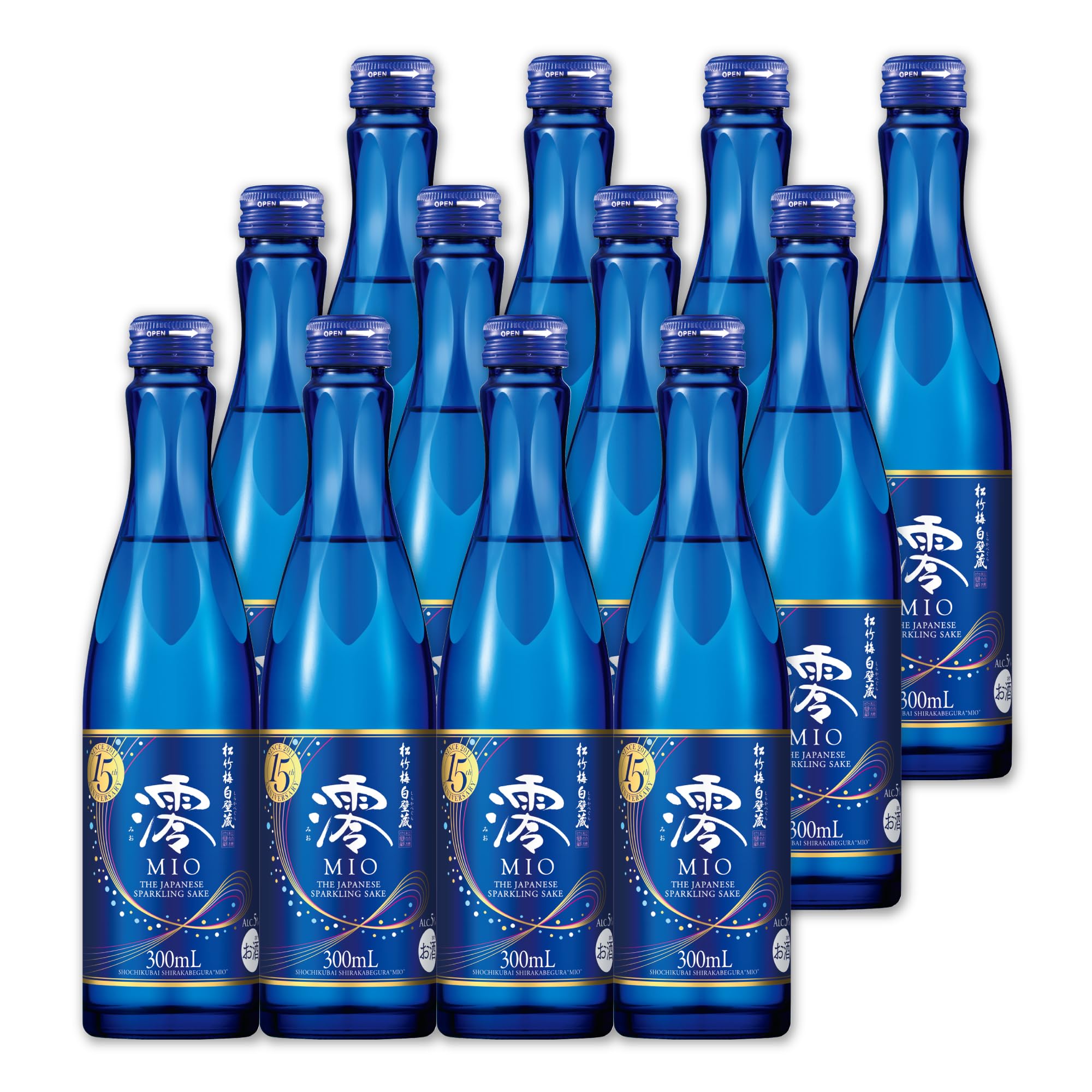 Shirakabegura MIO Sparkling Sake 300ml 5.1% (Pack of 12)
