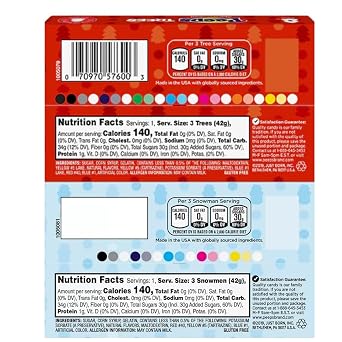 Needzo Christmas Peeps Marshmallows, Trees and Snowmen, Holiday Dessert Toppers, 12 Candies Total (Pack of 4)