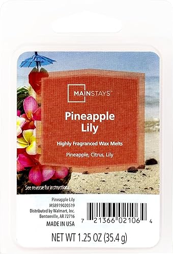 Miniatura 2 de Mainstays - Cubos de cera perfumada de 1.25 onzas, paquete de 4 (piña lirio)