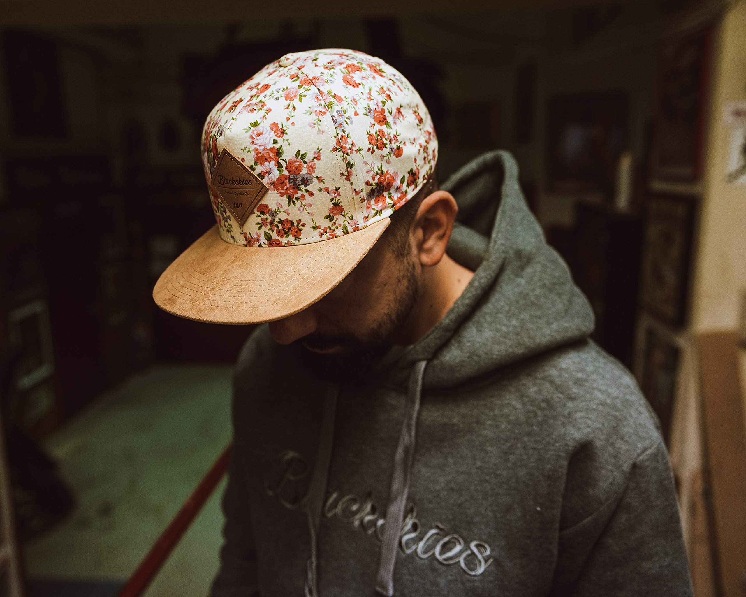 Blackskies® Black Beauty Snapback Cap | Baseball Cap Basecap Hommes Femmes Floral Rose Casquette - 5