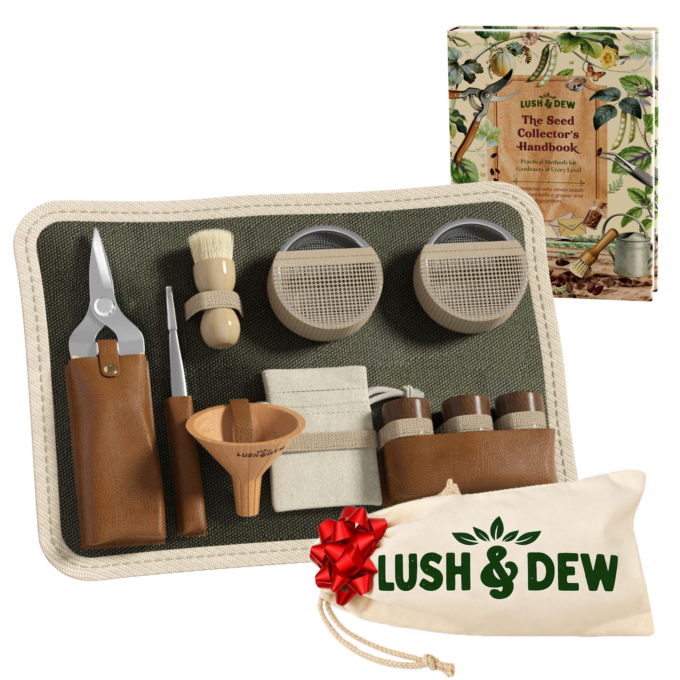 Lush&amp;Dew Seed Saving Collecting Survival Kit, Garden Tools, Gardening Gifts