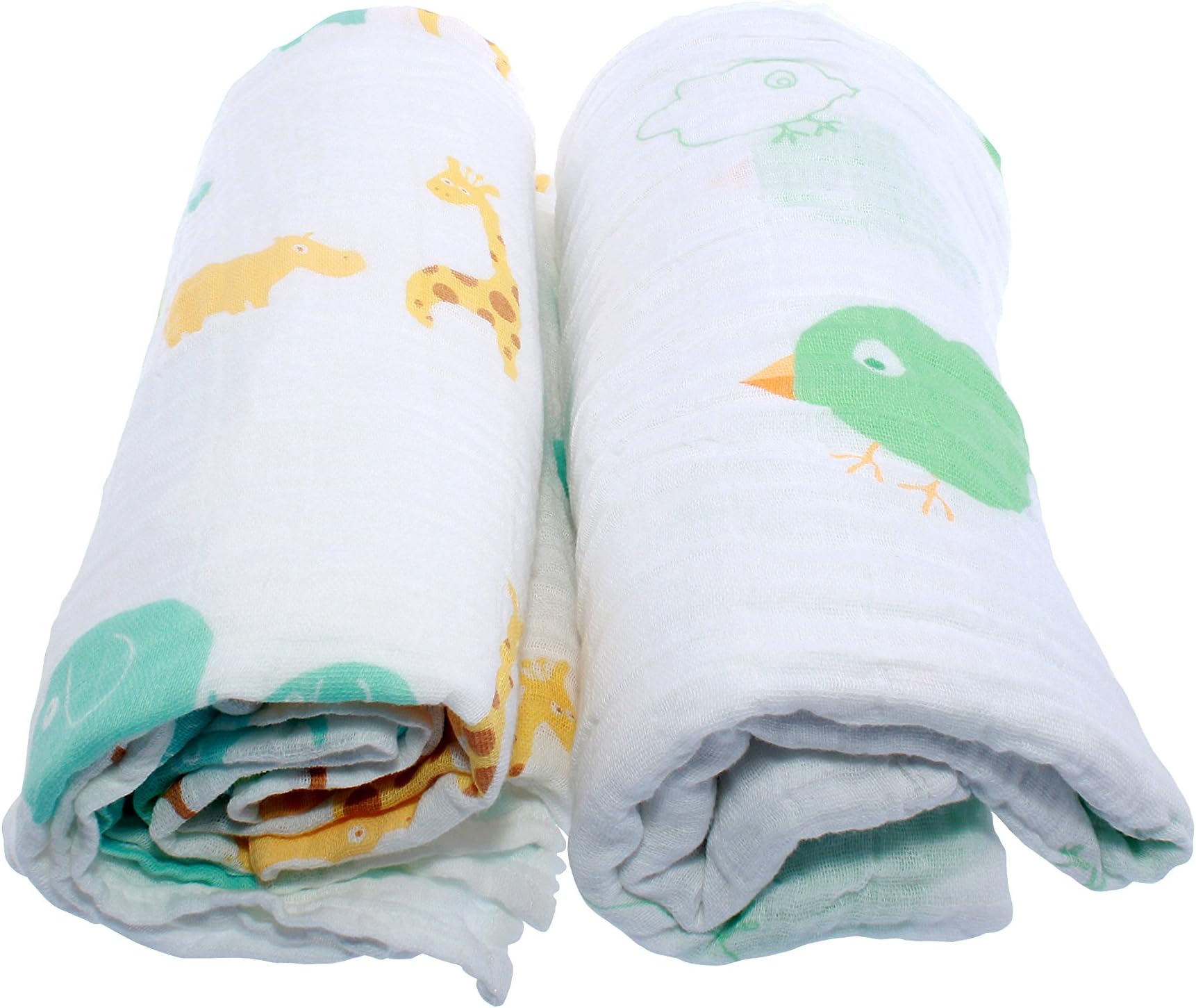 ana wizSuper Soft Muslins Gift Boxed Animal Designs (X-Large, Pack of 2)
