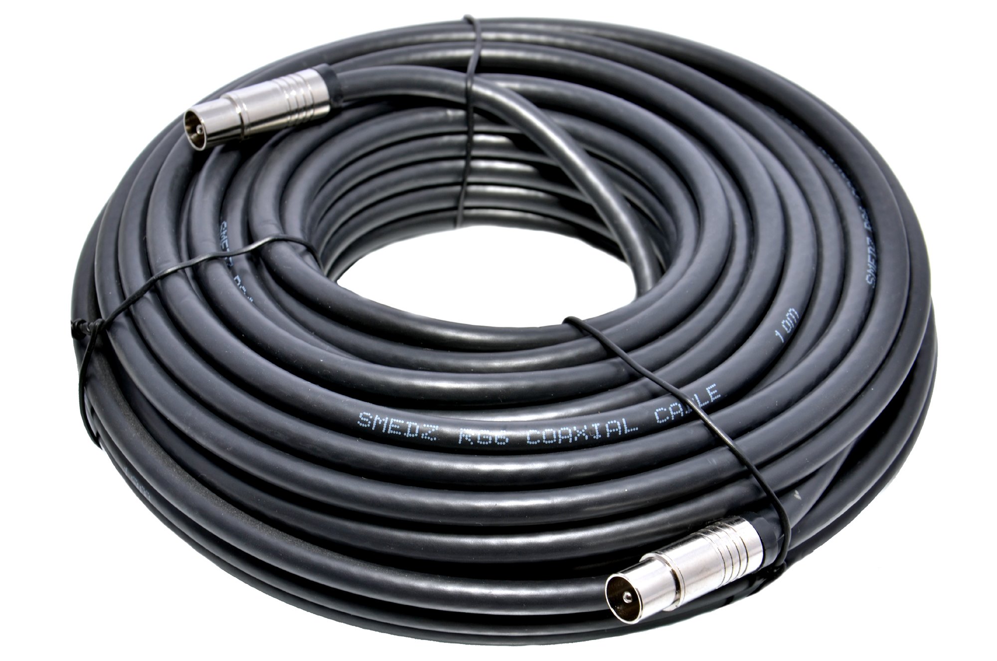 10m Black Twin Satellite Shotgun Cable Extension Kit With Premium Grade Fitted Compression F-connectors As Used By The Professionals For Sky+ , HD , Freesat Allows You To Relocate Your Existing Box , Kit Consists Of 10m Sky Double Coax , 20 x Cable Clips , 4 x Connected Compression F-connectors , 2 x F-connector Couplers — view 25