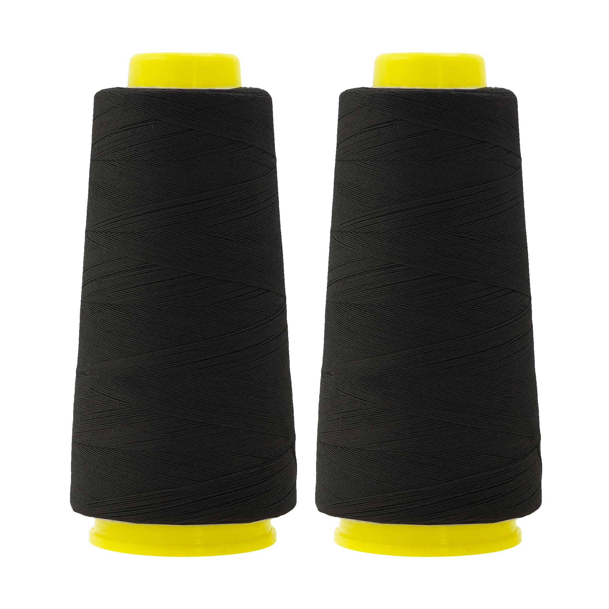 Mandala Crafts Black Mercerized Cotton Thread Cones for Sewing Quilting