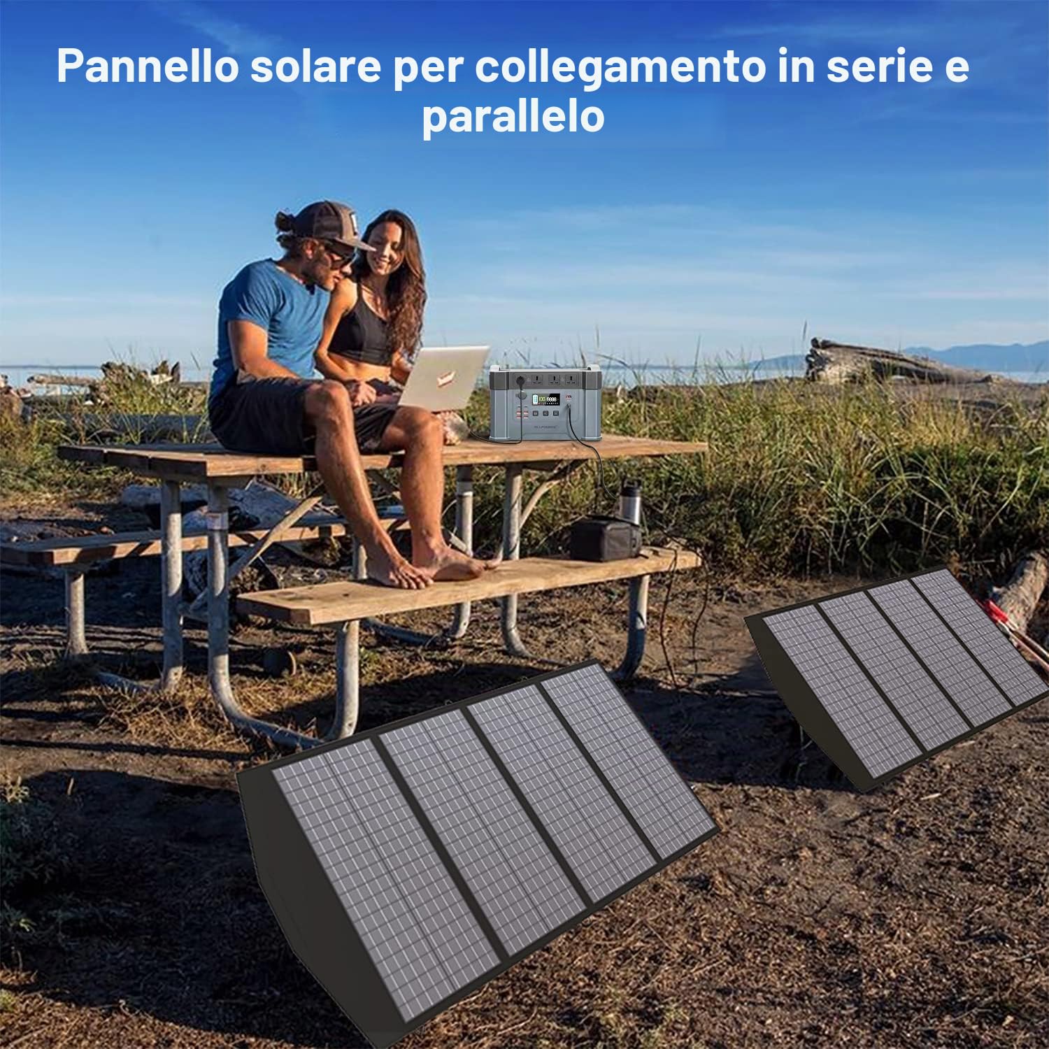 ALLPOWERS 140W Pannello Solare Pieghevole portatile, IP67 impermeabile | modulo efficienza del 23,5% per Centrale Elettrica Portatile campeggio all'aperto stazione di alimentazione portatile laptop