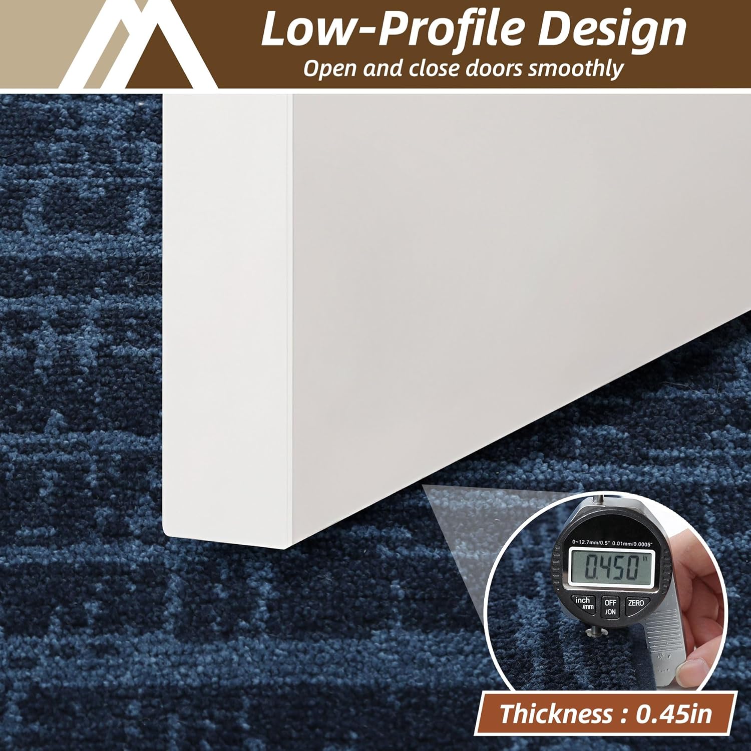 COSY HOMEER-Door-Mat Dirt Trapper Entryway Rugs 20"x32" Non Slip Washable Entrance Mats Absorbent Welcome Mat Low Profile Dog Door Mats for Front Back Doomats and Wet Shoes,Navy Blue