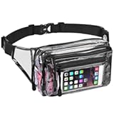 Clear Bag Stadium Approved Large Clear Fanny Pack for Women for Work,Multi-purpose Waist Bag for Travel & Sporting Event