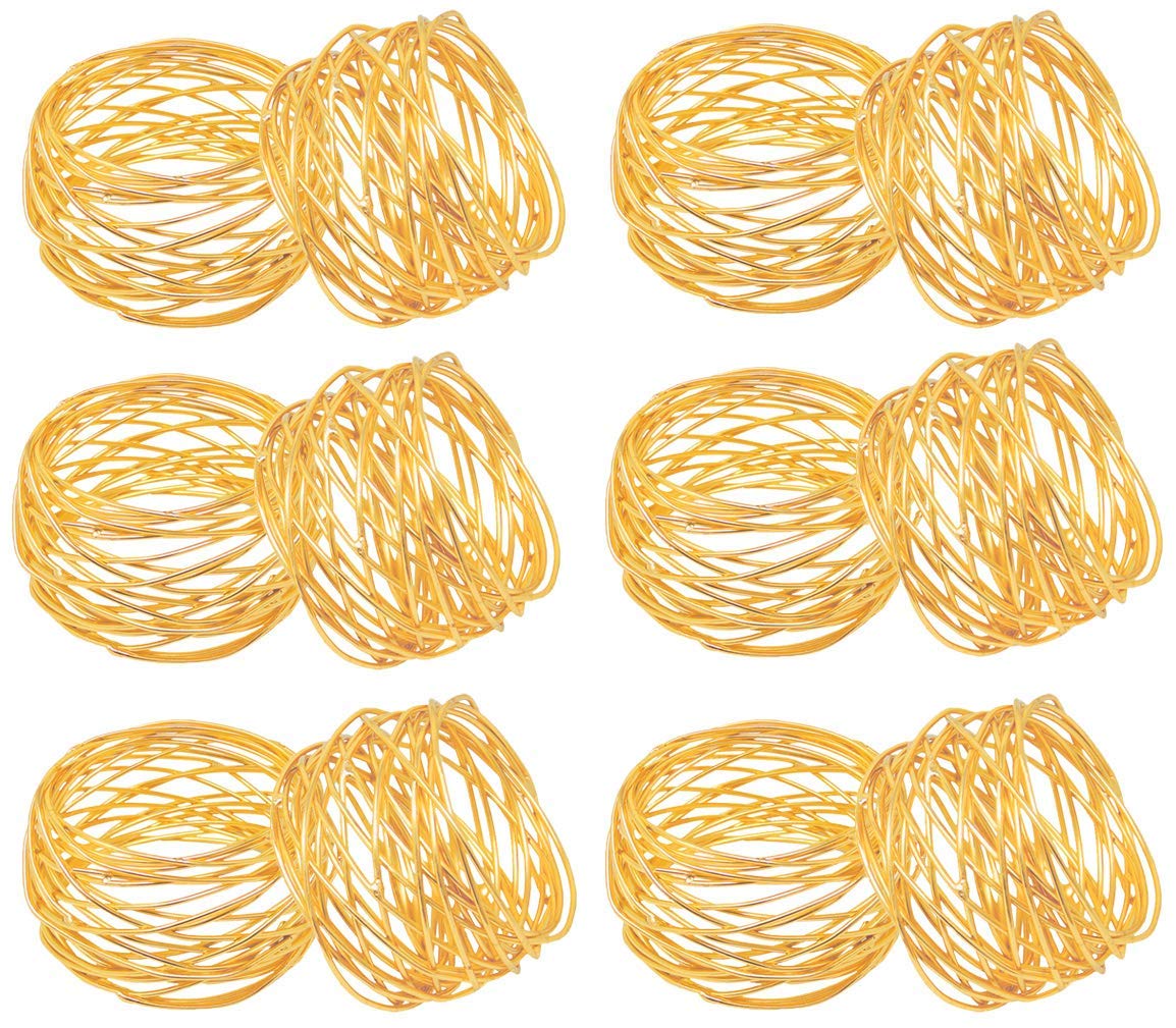 Elegant White Mesh Napkin Rings - Set of 12 -9 Elegant White Mesh Napkin Rings - Set of 12 -9