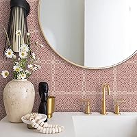 Vista 27 de Alwayspon Adhesivos de transferencia de azulejos de vinilo esmerilado para despegar y pegar, calcomanías autoadhesivas para azulejos de pared