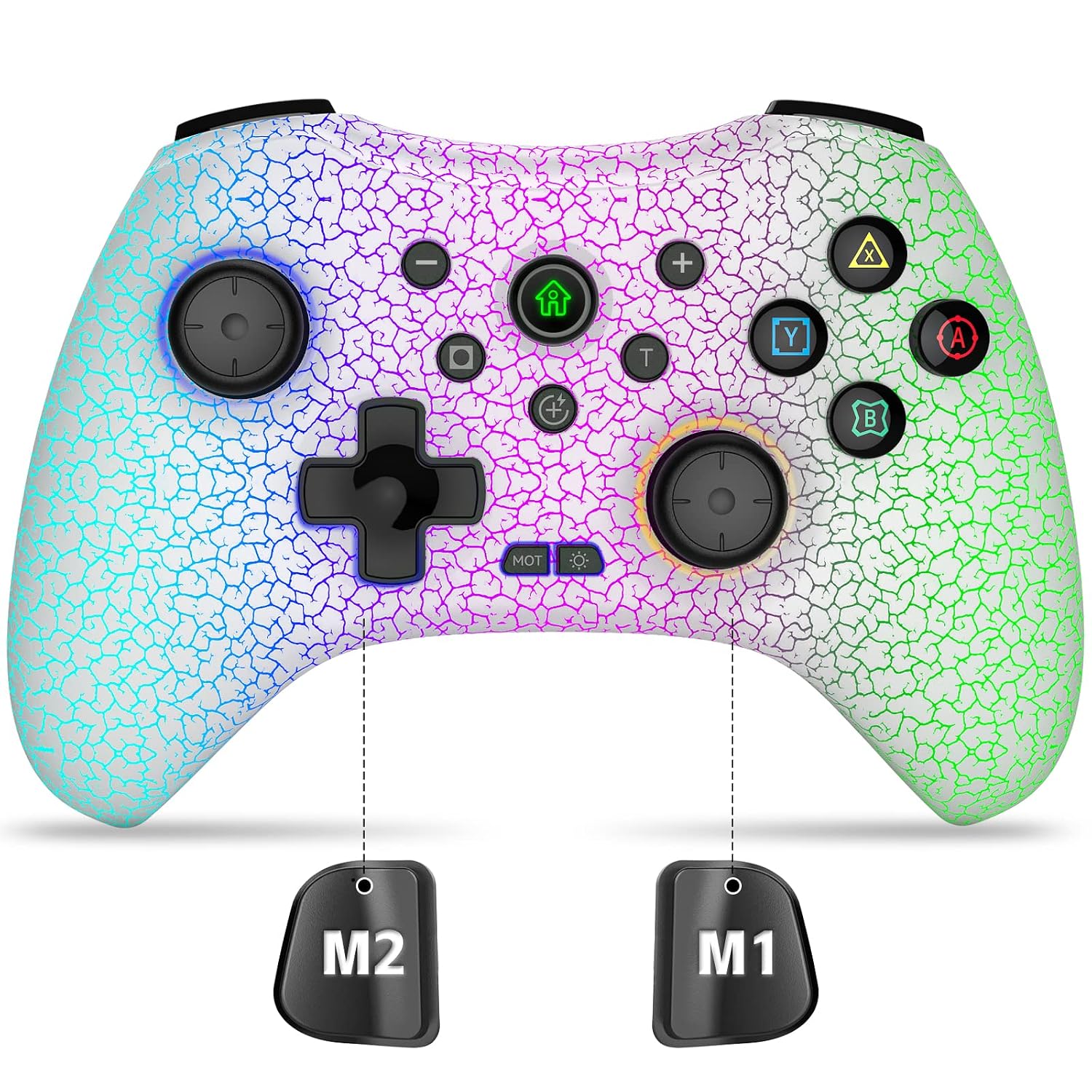 SNAKEBYTE GAMEPAD RGB X Gaming-Contoller Transparent-Grau Für Xbox Series S, Xbox Series X, PC