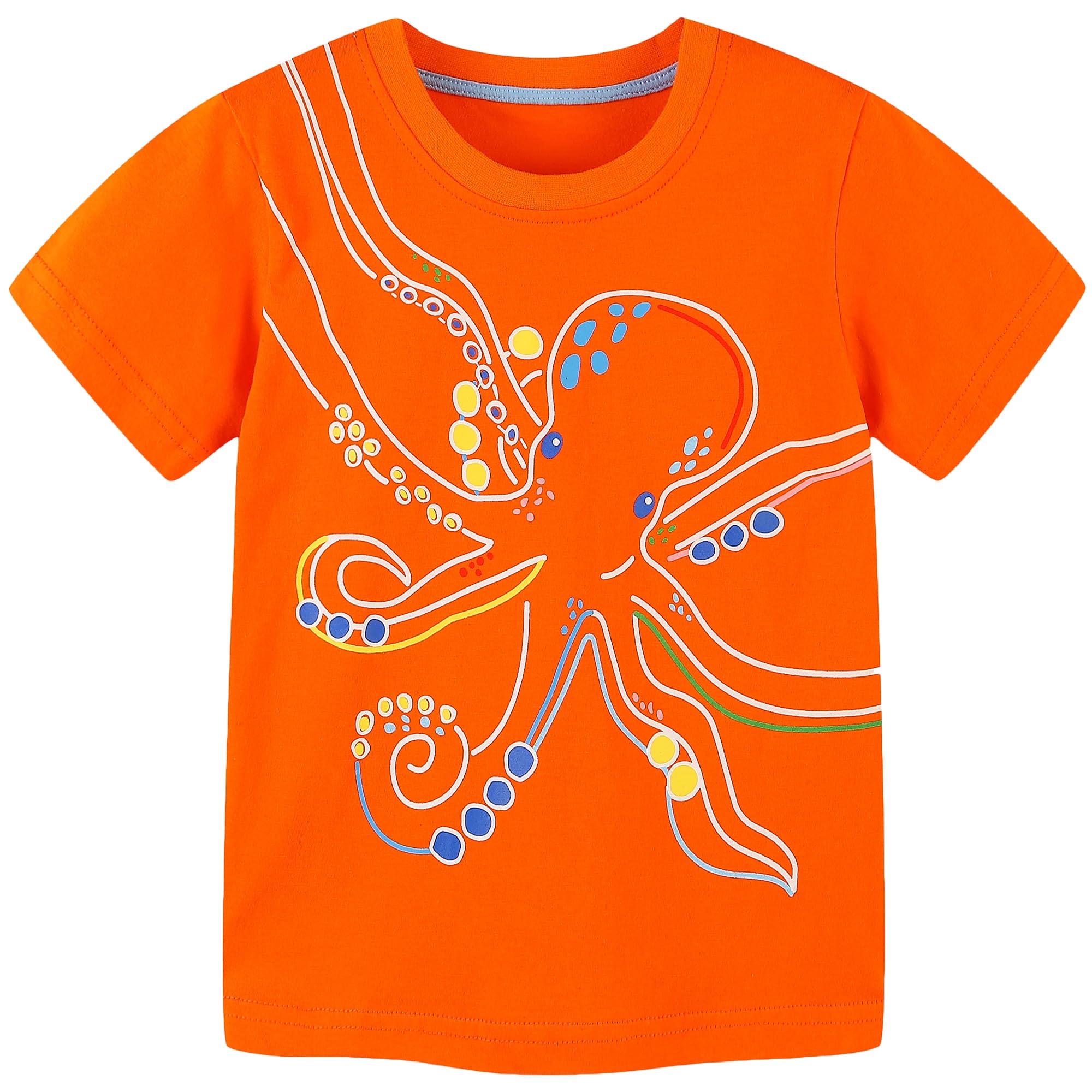 AIWUHE Toddler T Shirts Cotton Summer Tshirts Boys Girls Short Sleeve Tee Tops Casual Graphic Clothes Crew Neck Shirts 2-6Y