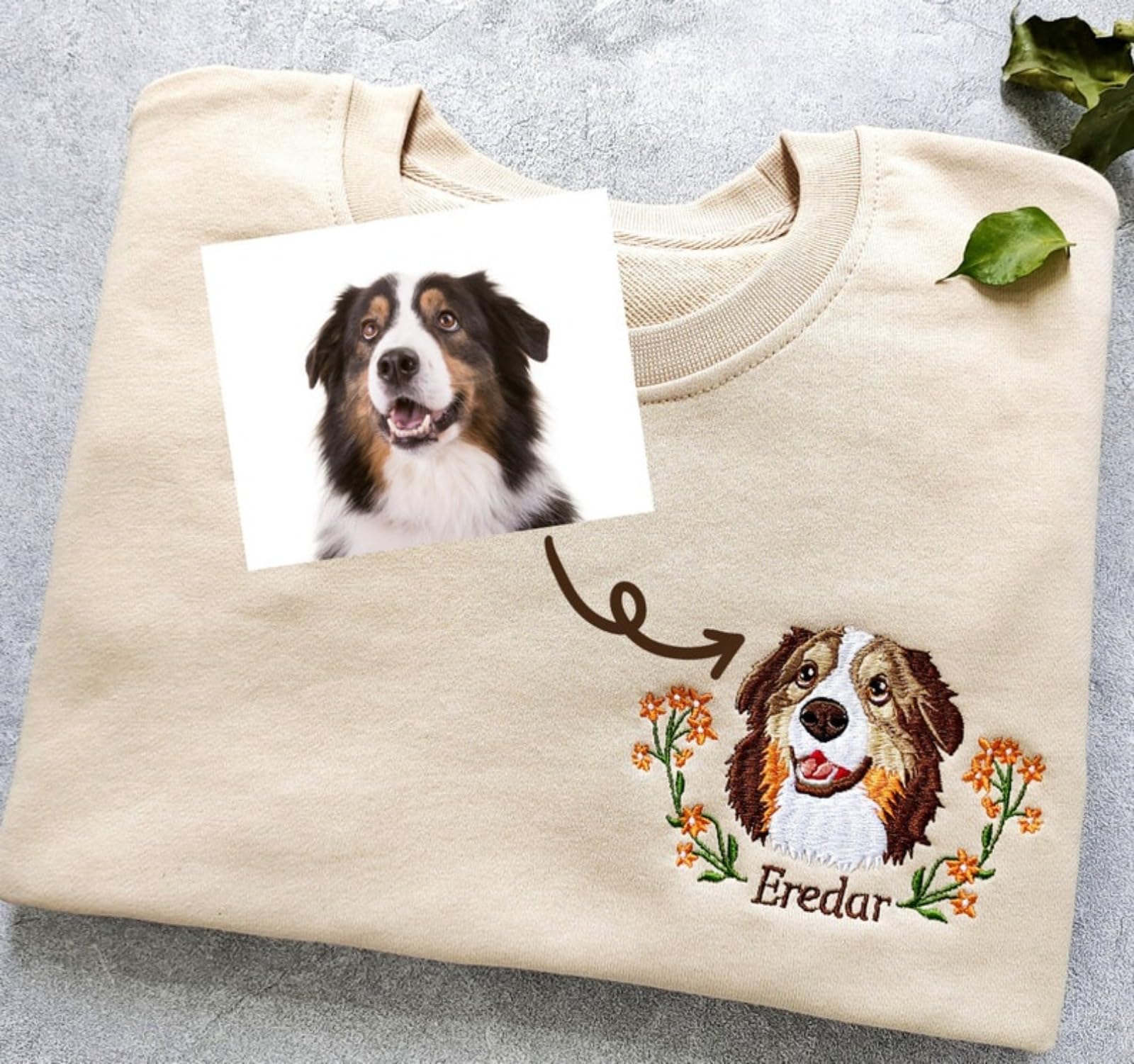 Sudadera personalizada para mascotas, foto de mascota + nombre, suéter personalizado con retrato de perro, sudadera personalizada para perro, sudadera con capucha de cuello redondo para gato, regalo