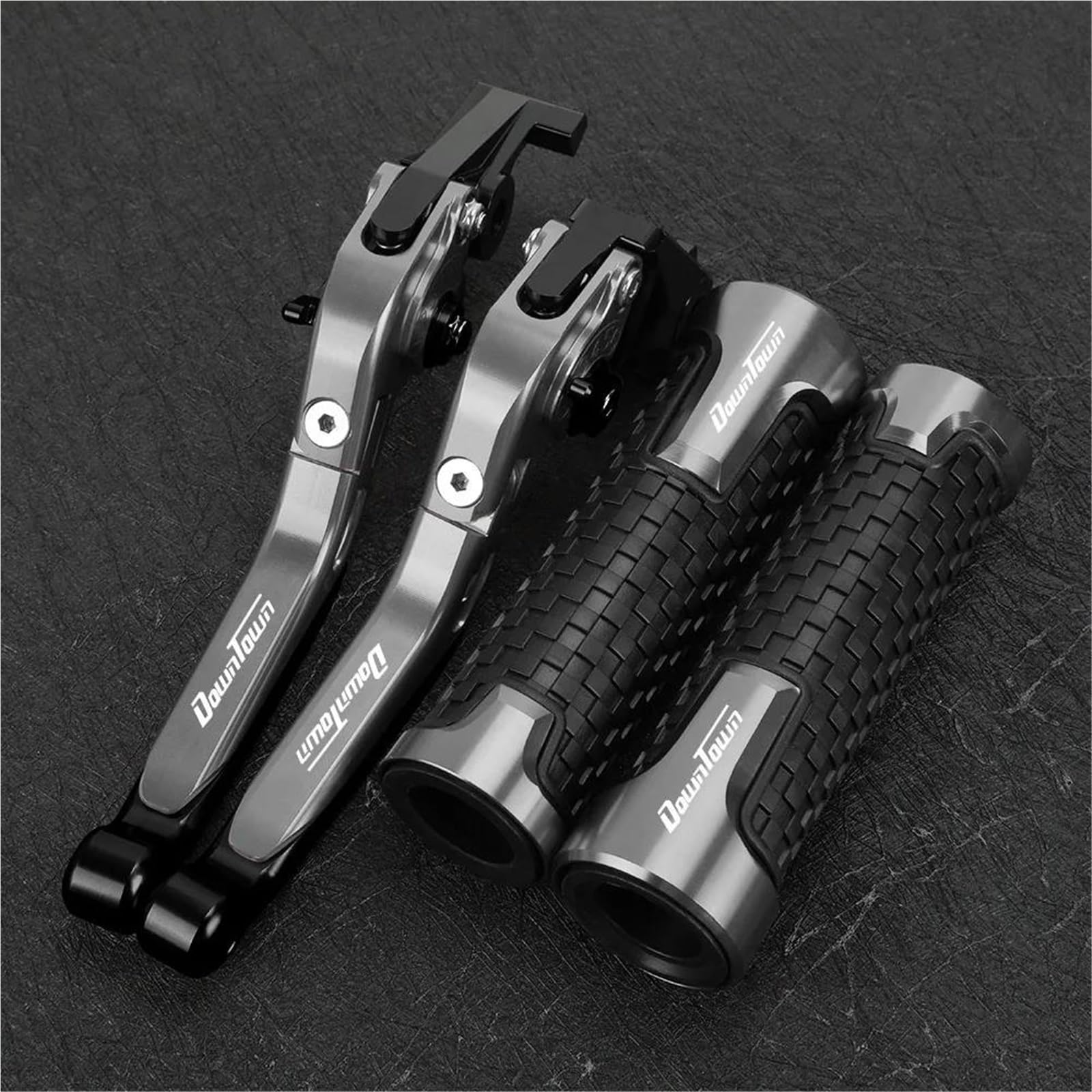 GQUIKGW Replace Pivot Clutch Levers Control Handles Motorcycle Parts Brake Lever Adjustable for KYMCO Downtown 125i 200i 300i 350i(Black2)