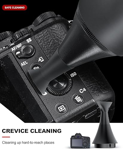 Miniatura 6 de LYNCA Soplador de aire electrónico portátil recargable, plumero de aire eléctrico, plumeros de aire inalámbricos, compatible con cámara, lente, kit