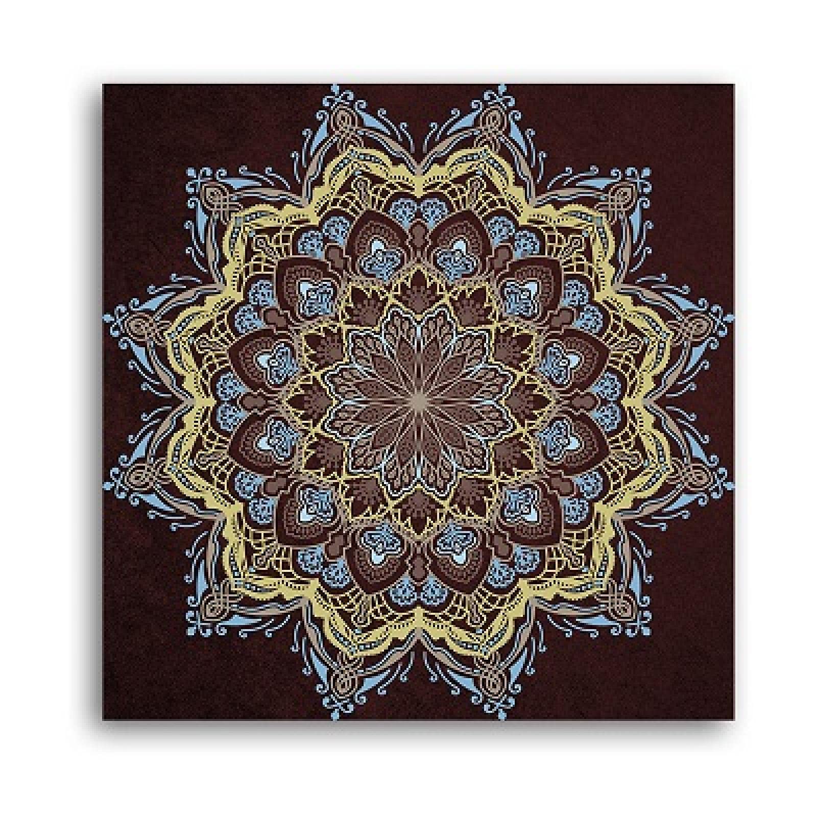 Impression sur toile moderne mandala rouge de qualité supérieure - 8