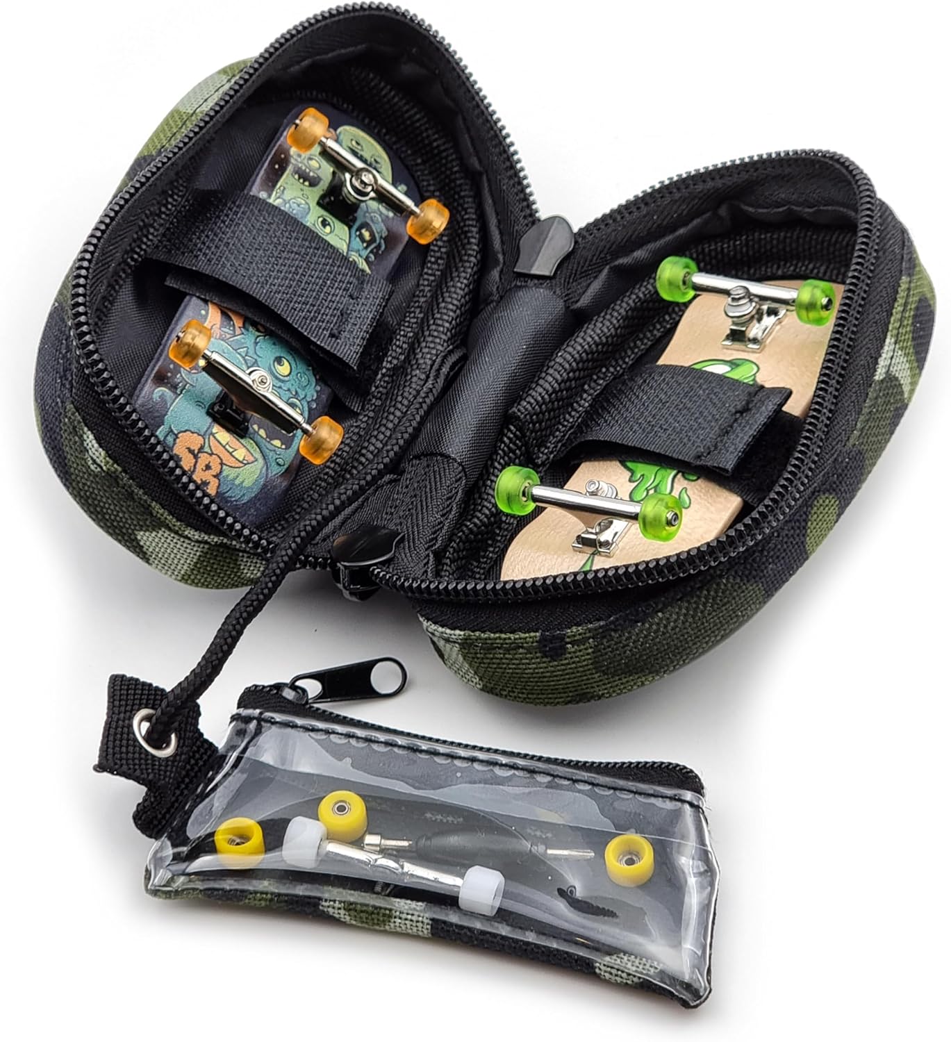SPITBOARDS® Fingerboard Bag - Travel Carry Fingerskate Bag (Camouflage)