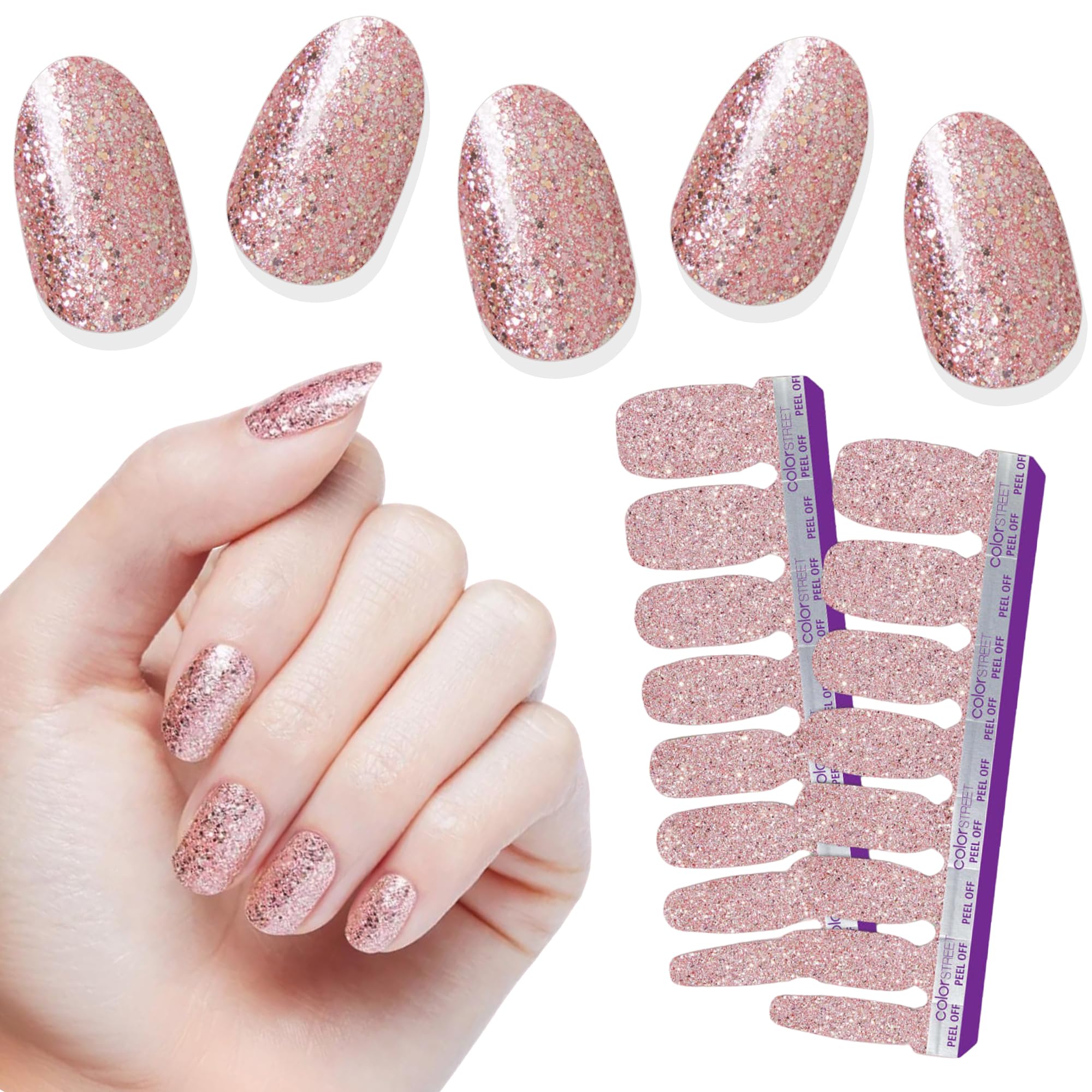 Amazon.com : Color Street Social Butterfly Glitter Nail Strips