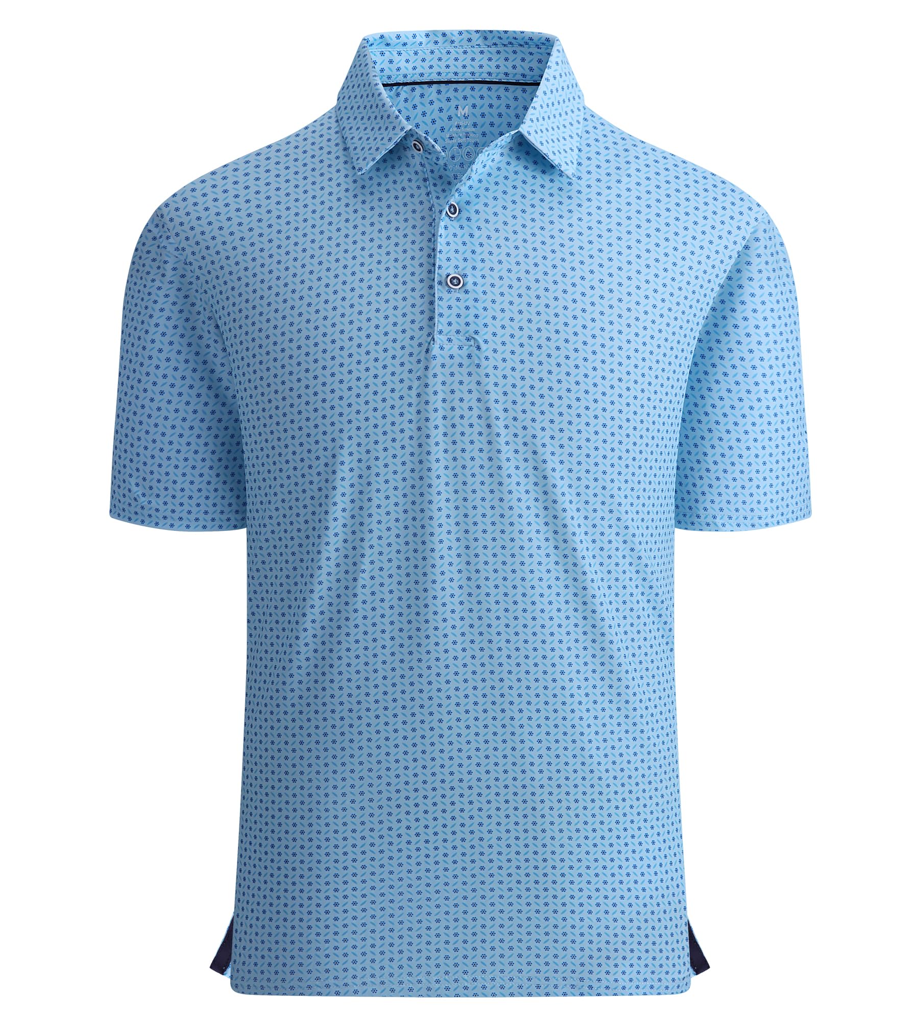 Alex VandoMens Golf Shirt Moisture Wicking Quick-Dry Print Performance Polo Shirts for Men