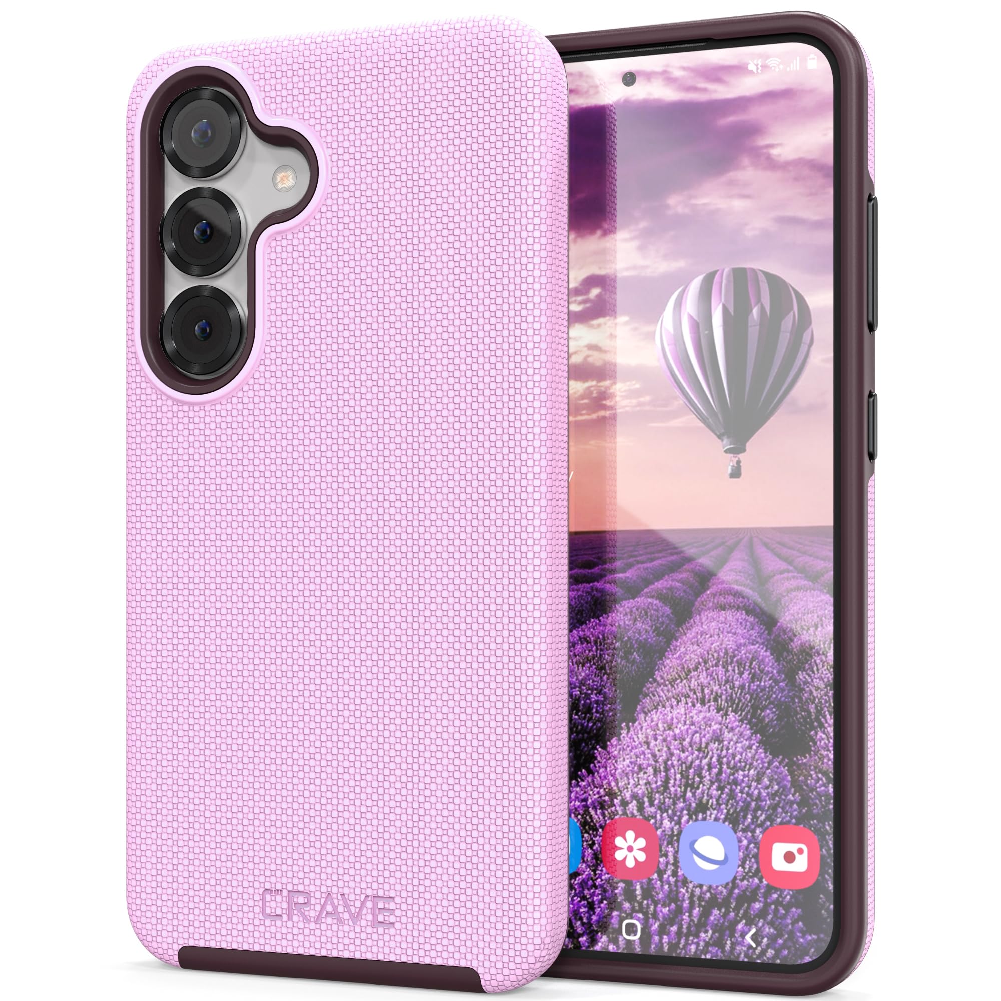 Crave Compatible with Samsung Galaxy S25 Case, Shockproof Protection Dual Layer Case for Samsung Galaxy S25 (6.2 inch) - Lilac