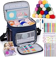 Vista 13 de Aeelike Kits de aprendizaje de ganchillo para principiantes, kit de inicio de ganchillo con todo, hilo acrílico de 1093 yardas para ganchillo, juego