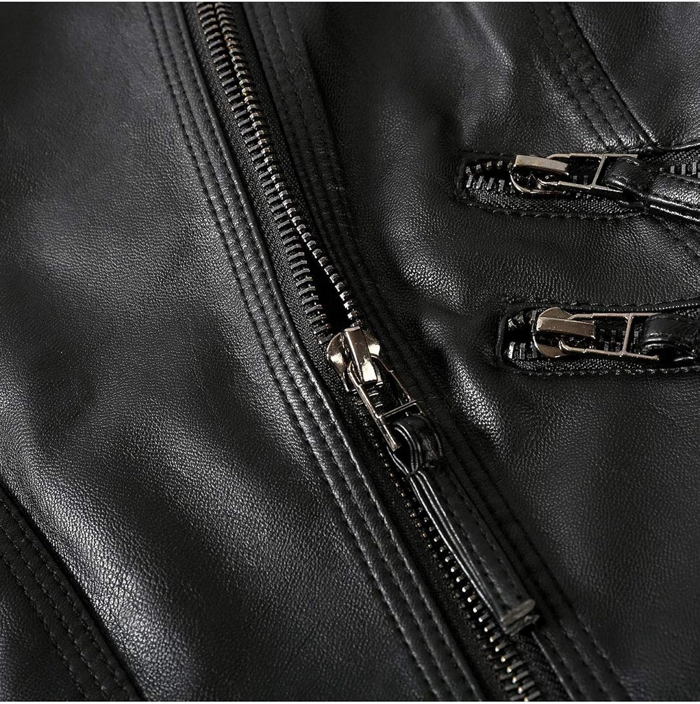 Tanming Women's Leather Coat Jacket (X-Small, Black3)