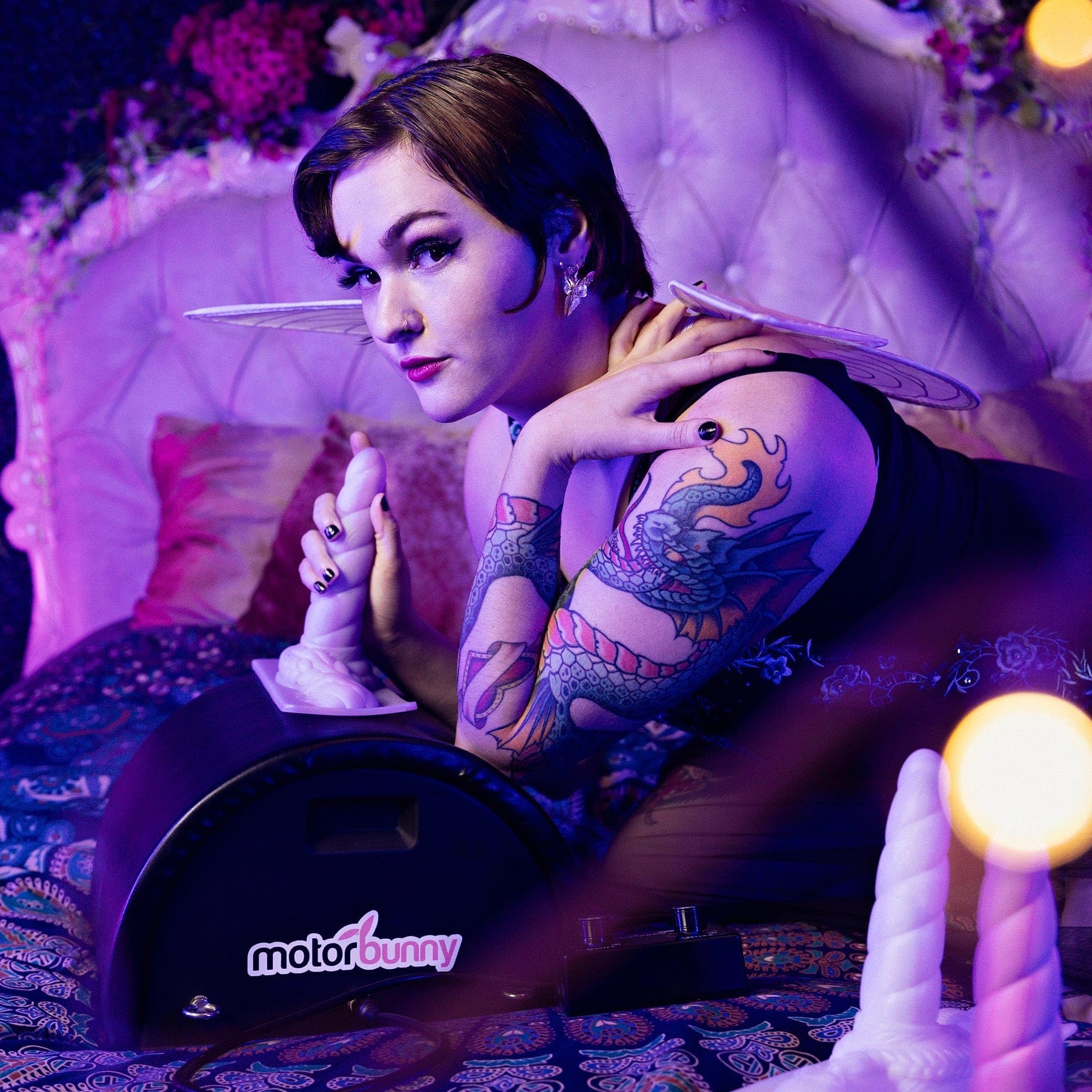 Motorbunny Original Mystic Bad Dragon Attachment - Small - Natural Purple