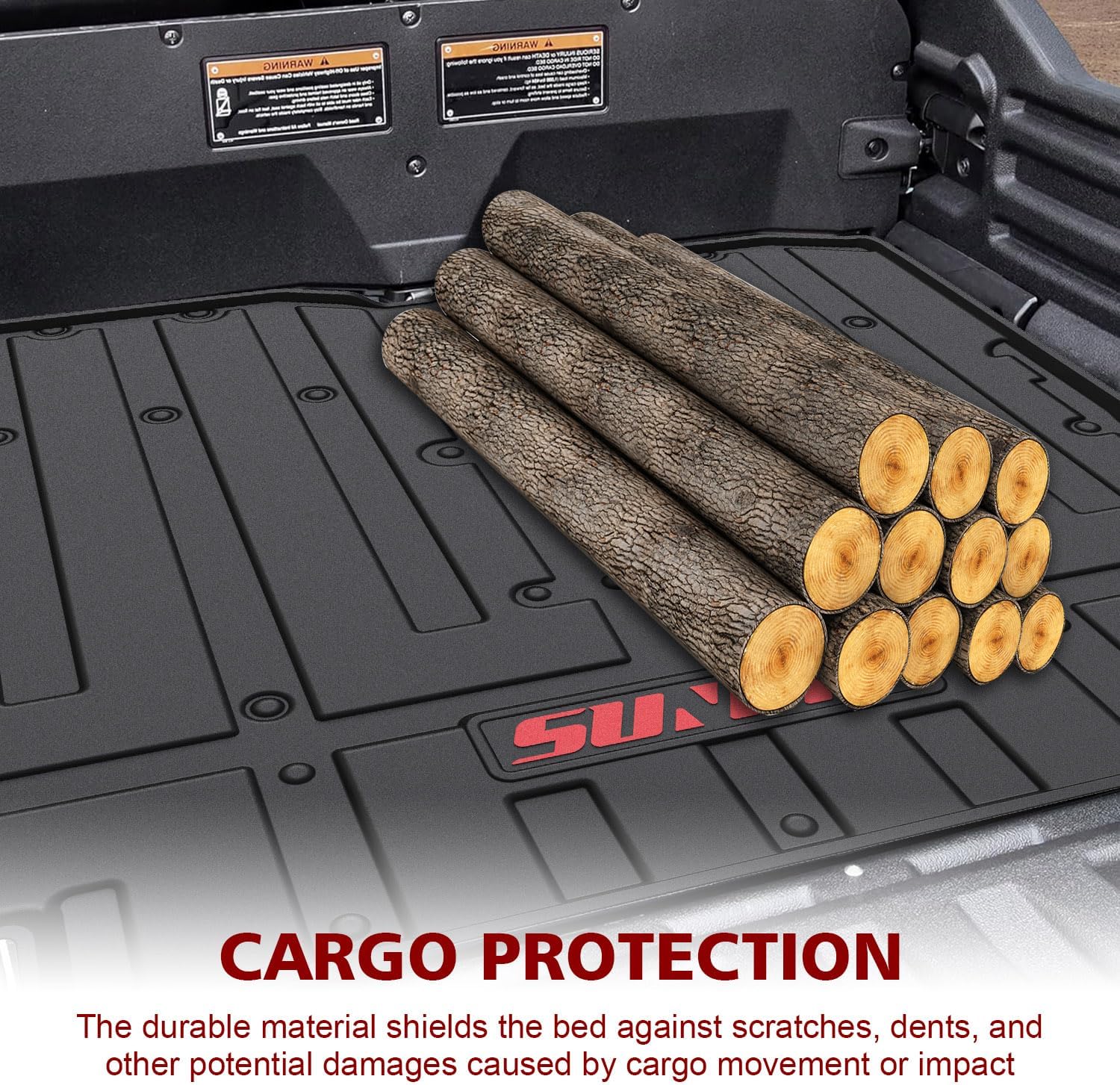 SUNPIE Bed Liner Cargo Mat Compatible with Pioneer 700-4 2014-2026, Rear Cargo Mats TPE All Weather Protector for Hon da SXS, Not for 700 2 Seater, Raised Edge,Protect Against Scratches