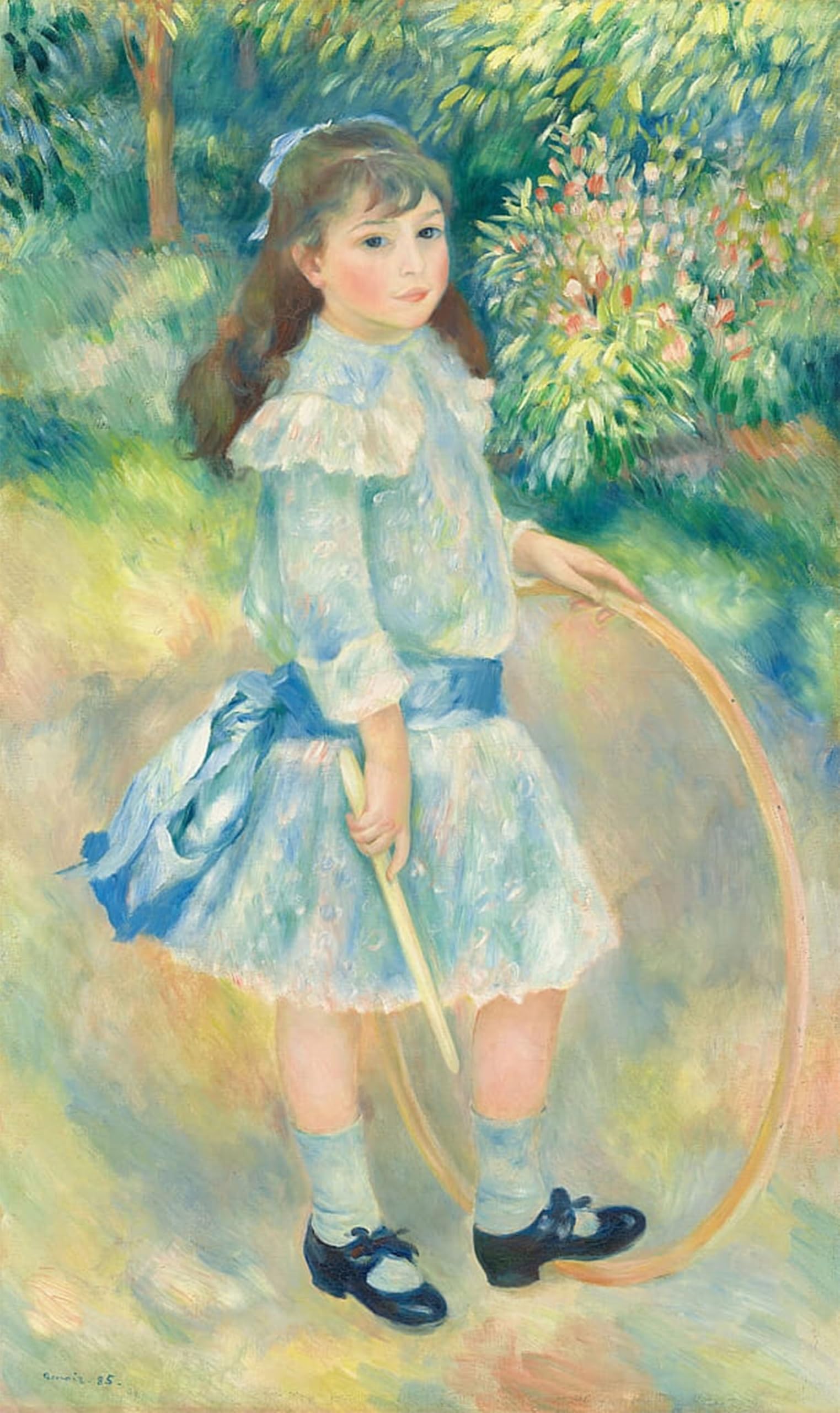 POSTERIIk Famous Print Pop Art Wall Art Graffiti Girl with a Hoop by Pierre Auguste Renoir Art Prints for Home Decor 60x90cm