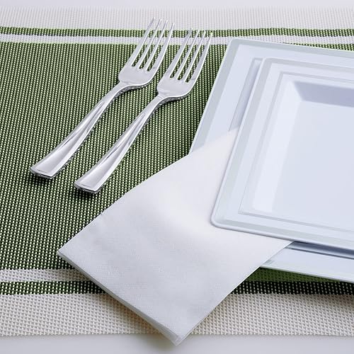 Miniatura 3 de Paquete de 420 toallas de mano desechables para baño, toallas de papel suaves y absorbentes, desechables, decorativas, para cocina, fiestas, bodas,