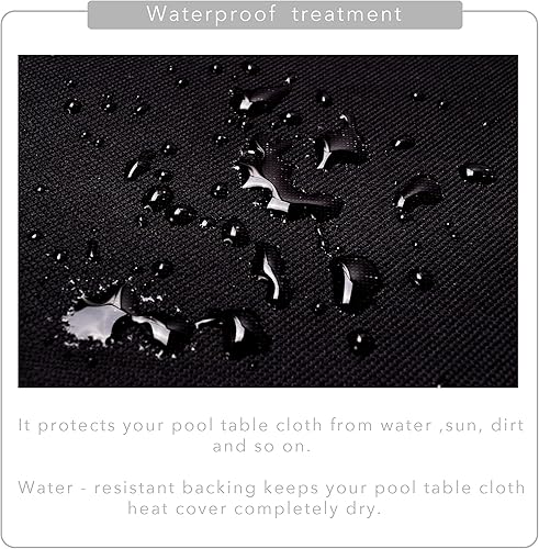 Miniatura 8 de Cubierta de mesa de billar de lona de poliéster 600D resistente de 789 pies (7 colores disponibles) (rojo vino, 8 pies)