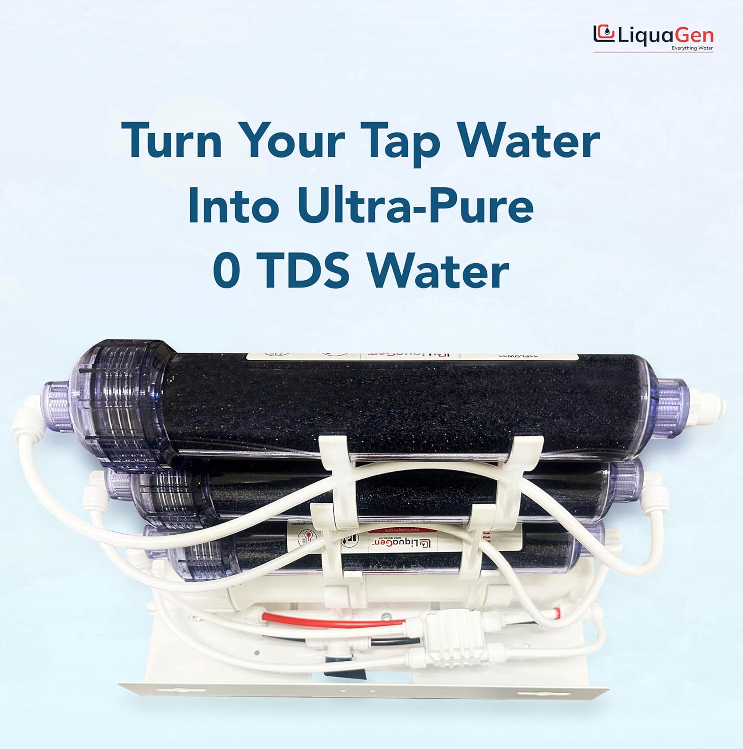 LiquaGen- Heavy Duty & High Capacity- 7 Stage Aquarium Reef & Deionization Reverse Osmosis Water Filtration System (RODI) - 150 GPD | 0 PPM/TDS | Water Dispenser for Fish Tank with Filter's Included