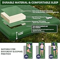 Vista 3 de Almohadilla de dormir de memoria HiiPeak, colchón de espuma gruesa y compacta con almohada, almohadilla de camping aislada con valor R de 9.5, fácil