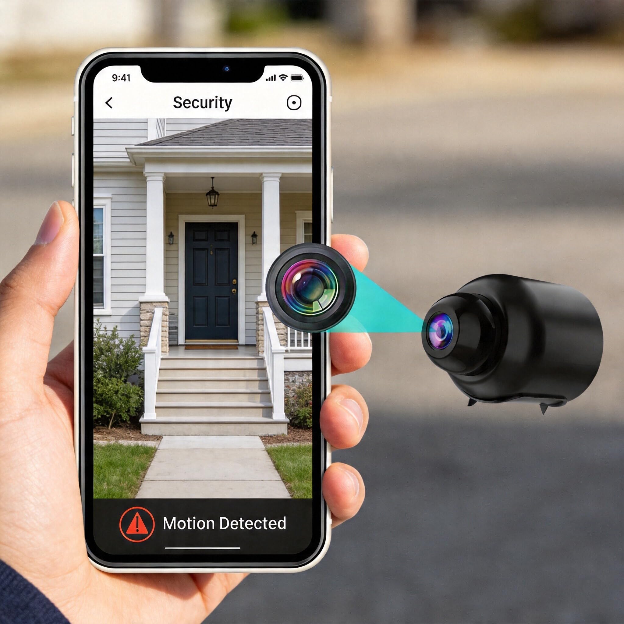 Mini Caméra Espion WiFi HD 1080P Caméra Cachée Sans Fil Vision Nocturne Détection de Mouvement Accès à Distance Enregistrement Continu Surveillance Intérieure Maison