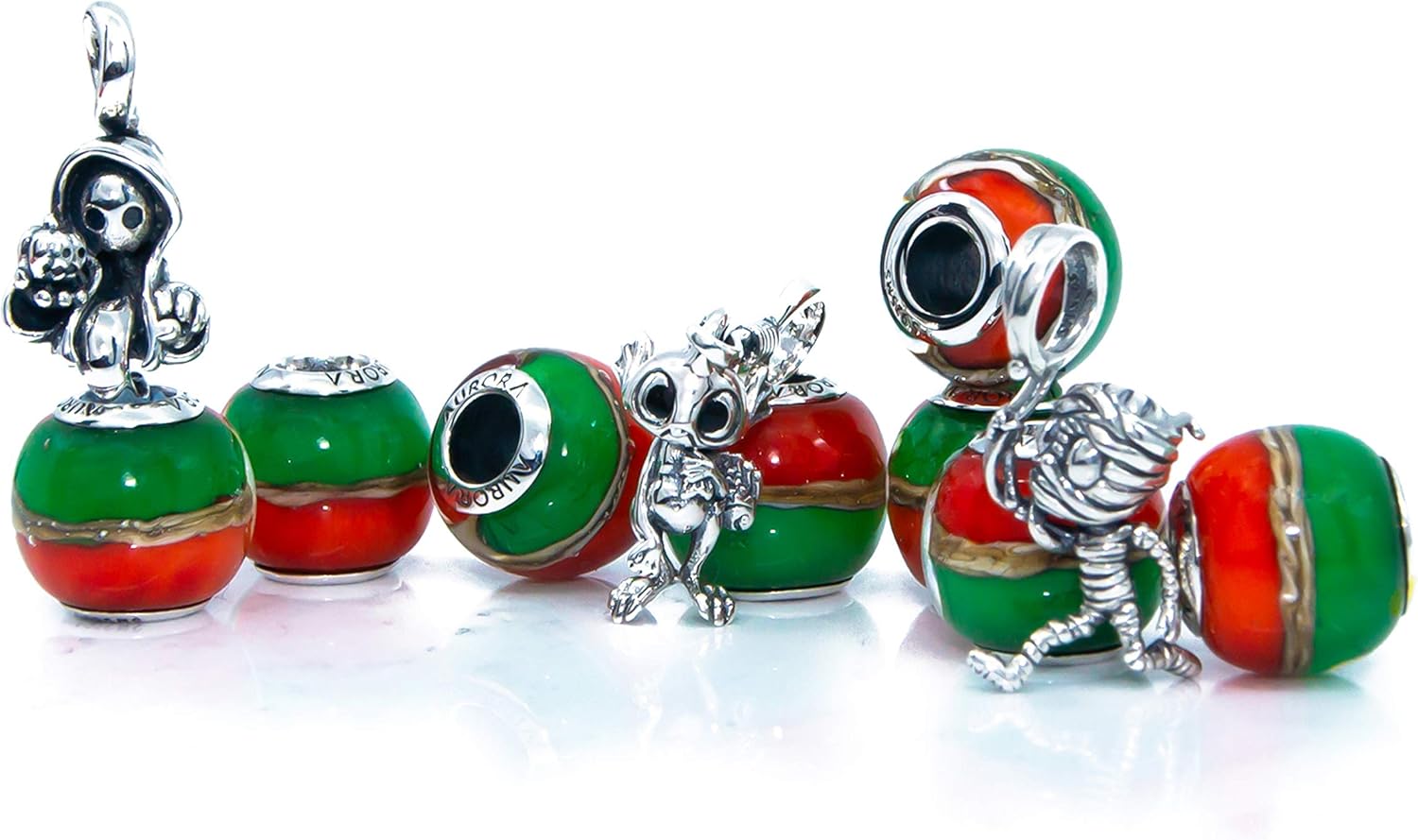 Cute Mummy Monster Dangle Halloween Sterling Silver Charm Pendant S925, Zombie Skeleton Skull Jewellery for necklace, pandora compatible