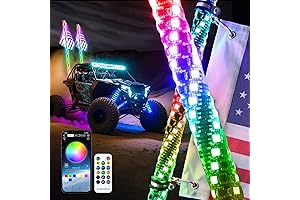 RGB Multi-Mode 3FT LED Whip Lights for Enthusiasts