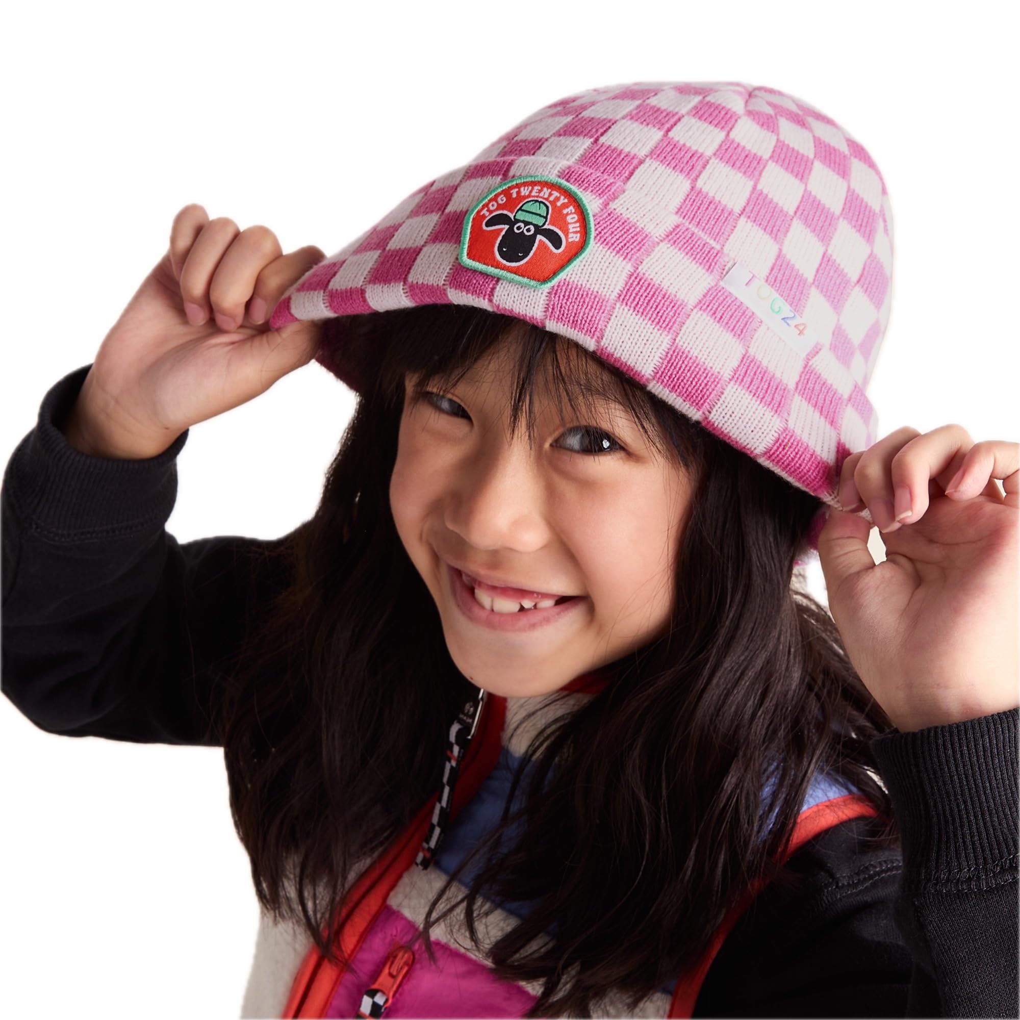TOG24 Unisex Shaun the Sheep Knit Hat - Baby Pink - Beanie