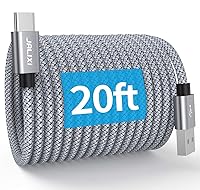 Vista 1 de JALIXI Cable USB C de 20 pies / 19.7 ft, cable USB A a USB C de carga rápida, cable de carga tipo C trenzado para iPhone 17 16 15, Galaxy, Pixel