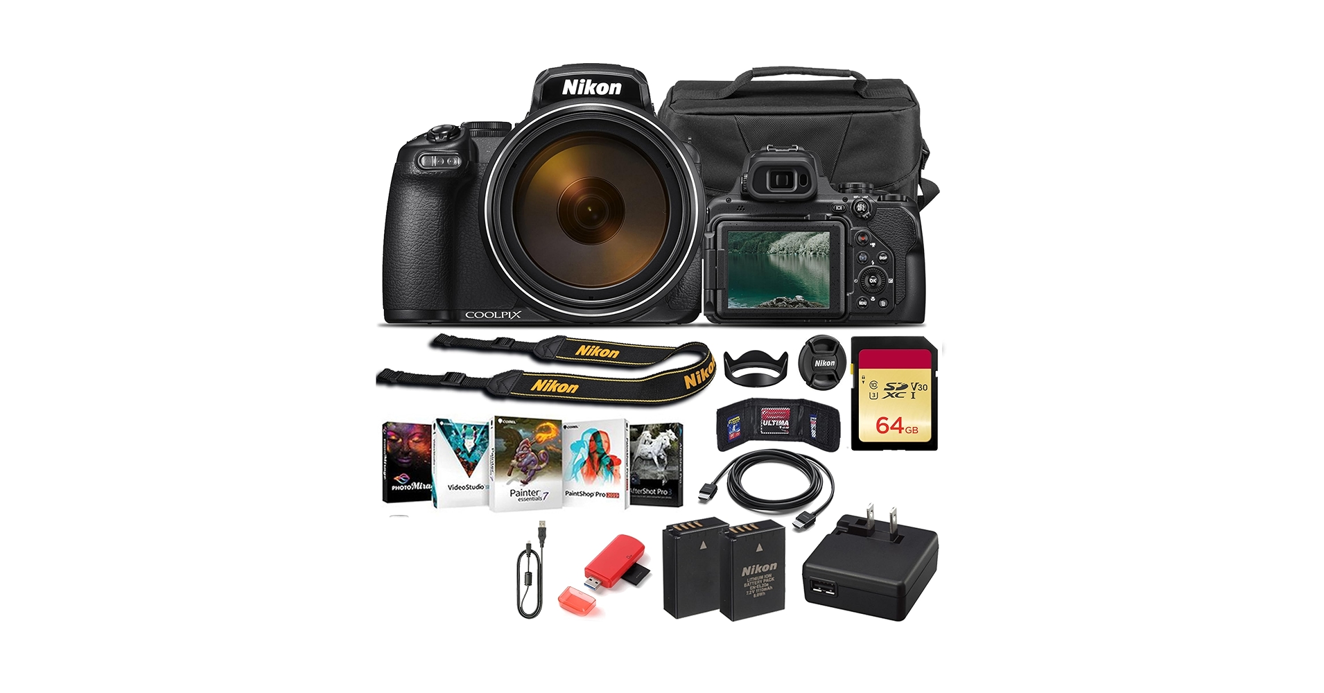 Amazon.com : Nikon COOLPIX P1000 Digital Camera (26522) + 64GB