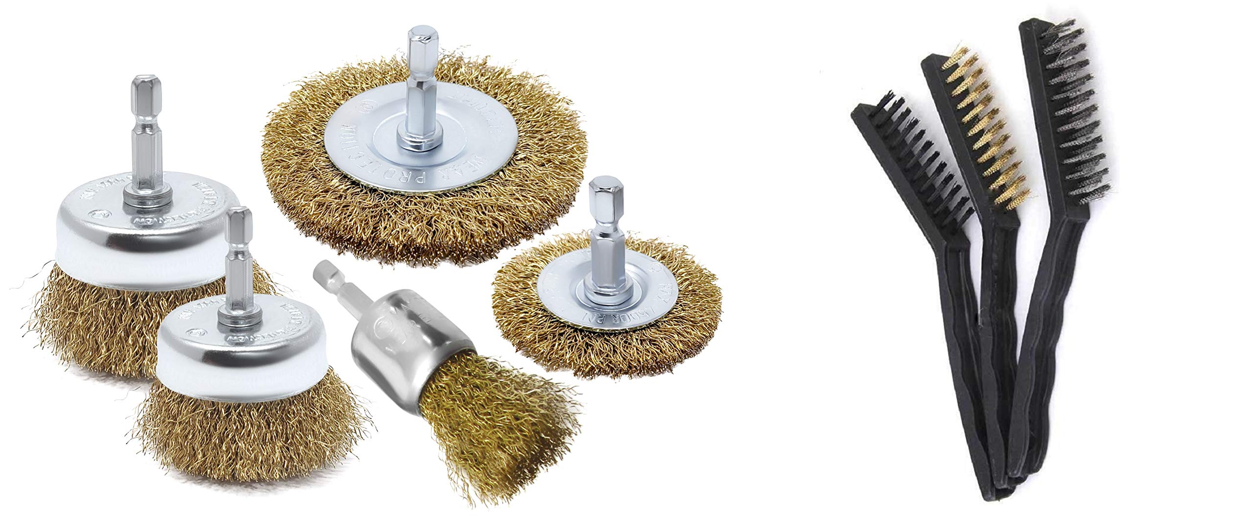 Buy MAHA Classic 5pc Rotary Wire Brush and 3pc Long Handled Wire Brush