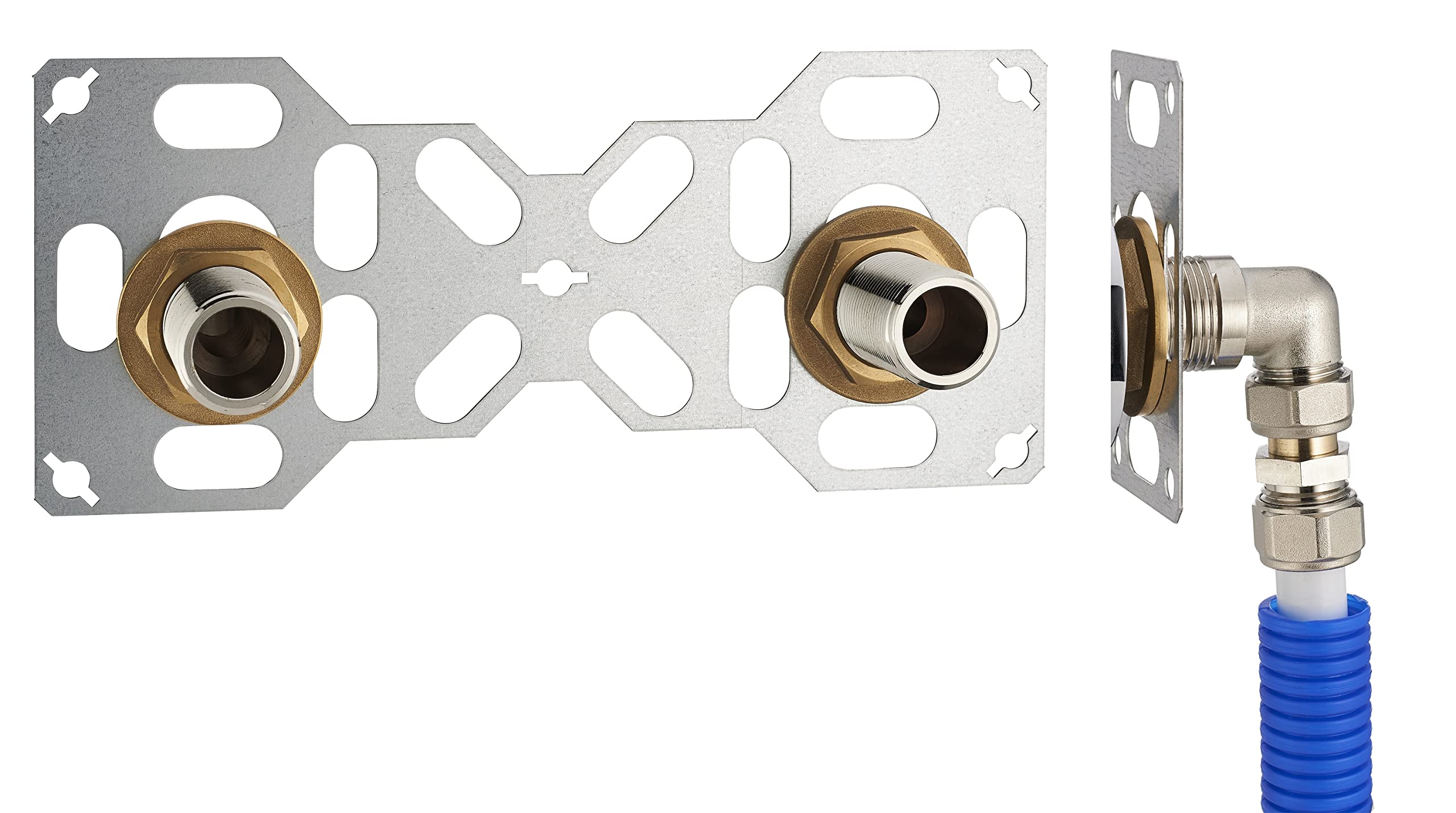 Tocadiscos doble salida de partición multicapa (atornillar) Ø16 para ducha/bañera FIXSYSTEM