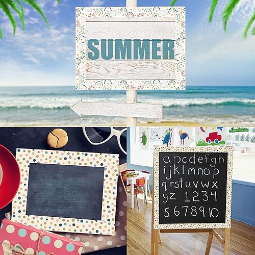 Miniatura 7 de Bordes bohemios de 131 pies para tablón de anuncios, para aula, corazones de arcoíris, bordes rectos, calcomanías para decoración de aula, escuela,